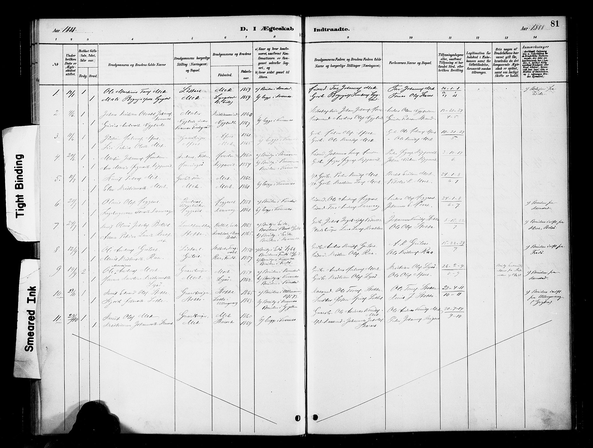 Ministerialprotokoller, klokkerbøker og fødselsregistre - Møre og Romsdal, SAT/A-1454/568/L0809: Parish register (official) no. 568A13, 1884-1900, p. 81