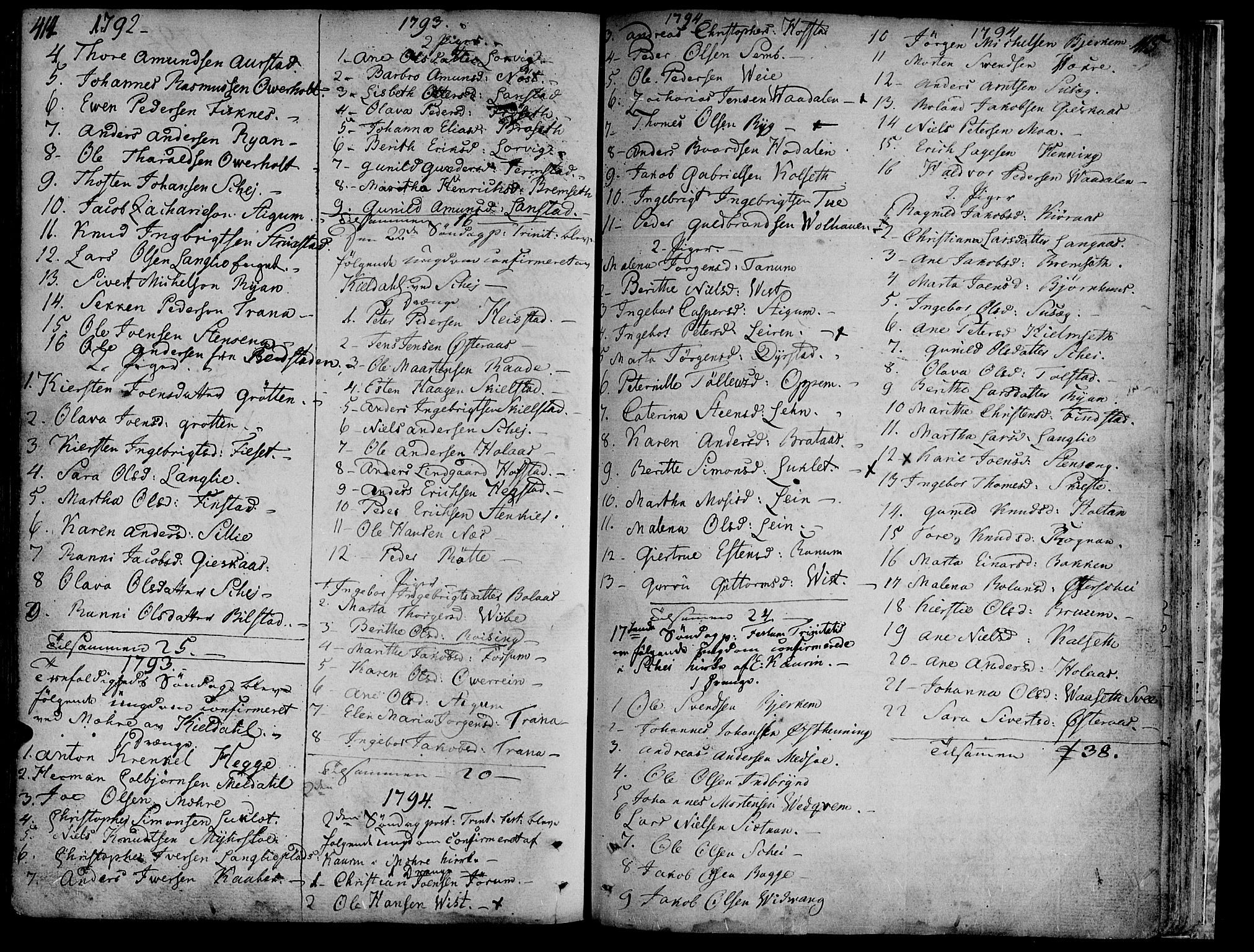 Ministerialprotokoller, klokkerbøker og fødselsregistre - Nord-Trøndelag, SAT/A-1458/735/L0331: Parish register (official) no. 735A02, 1762-1794, p. 414-415