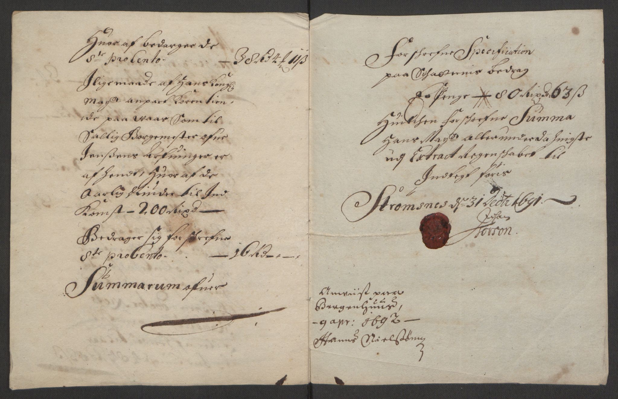 Rentekammeret inntil 1814, Reviderte regnskaper, Fogderegnskap, RA/EA-4092/R51/L3181: Fogderegnskap Nordhordland og Voss, 1691-1692, p. 159