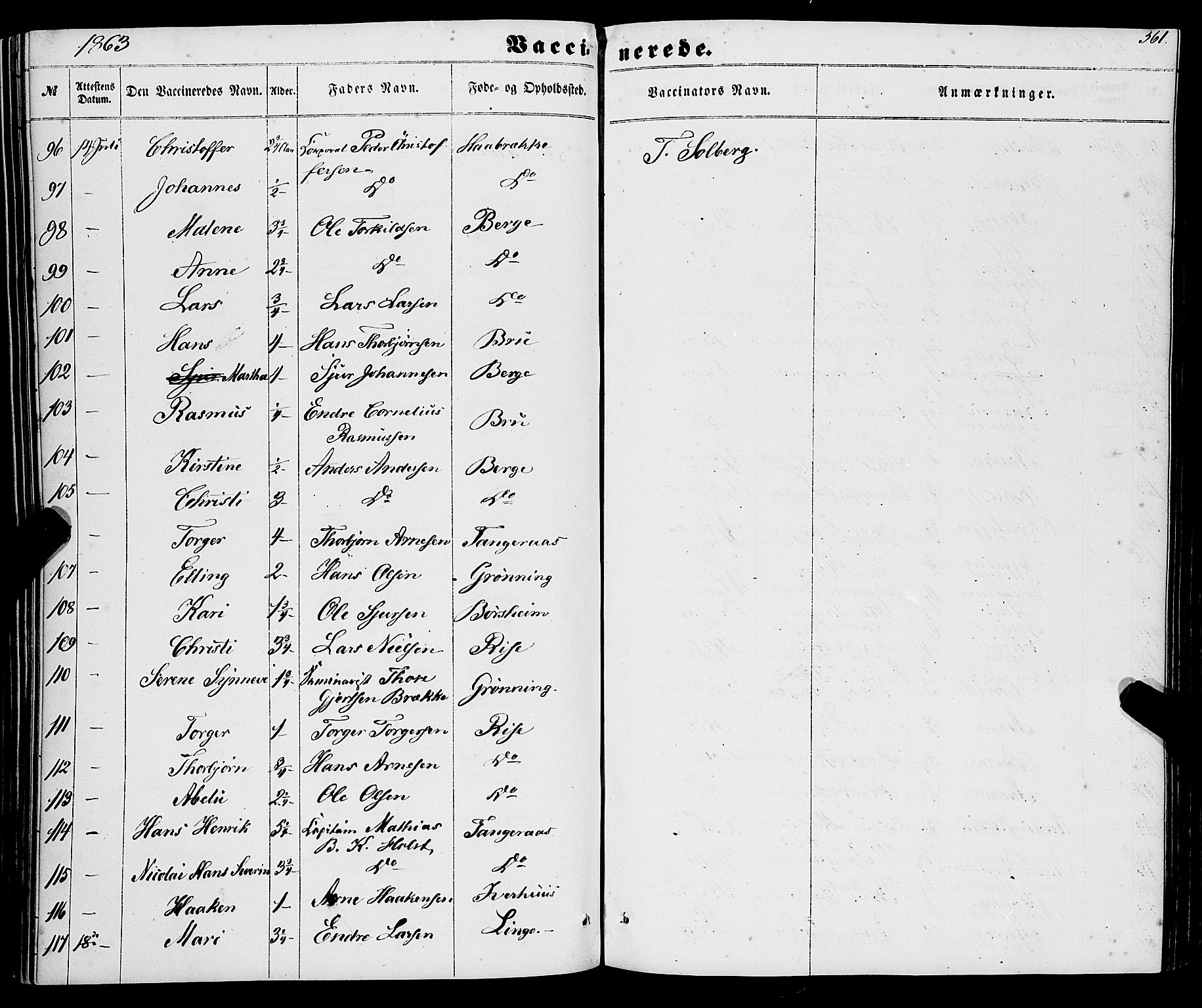 Strandebarm sokneprestembete, AV/SAB-A-78401/H/Haa: Parish register (official) no. A 8, 1858-1872, p. 361