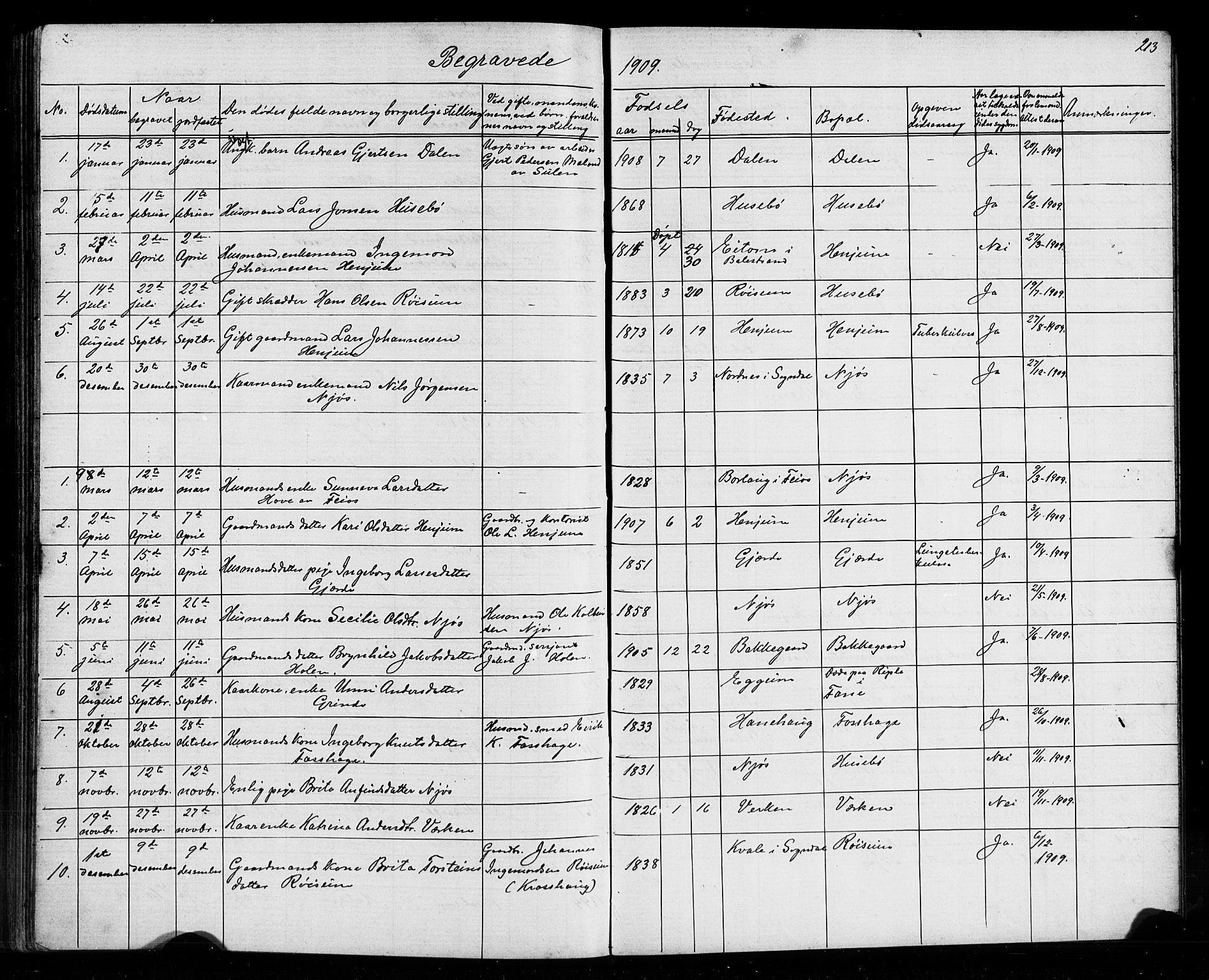 Leikanger sokneprestembete, AV/SAB-A-81001/H/Hab/Haba/L0001: Parish register (copy) no. A 1, 1873-1916, p. 213