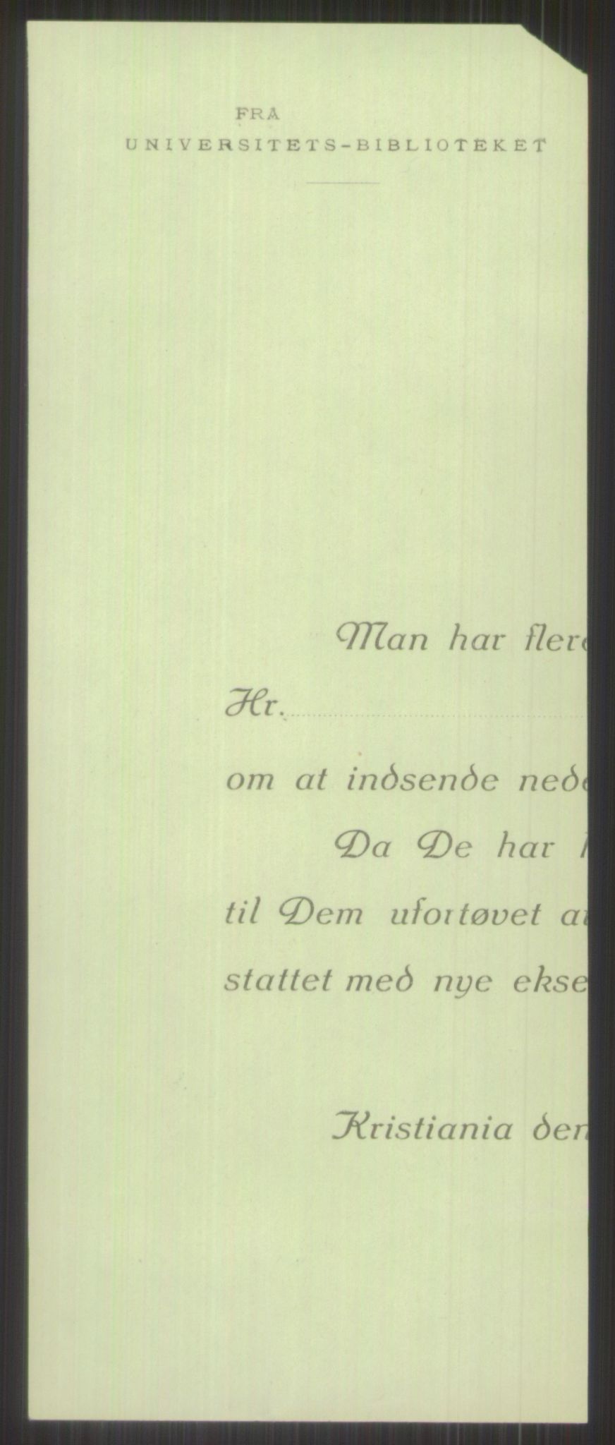 Universitetsbiblioteket i Oslo, AV/RA-S-4102/E/Ea/L0001: --, 1918-1956, p. 408