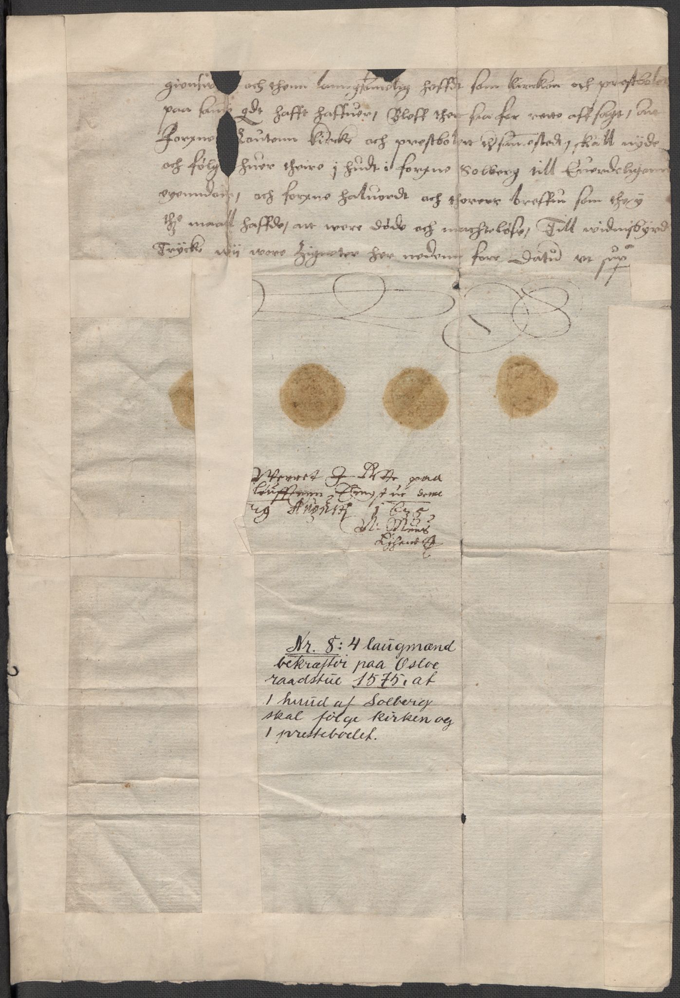 Riksarkivets diplomsamling, AV/RA-EA-5965/F15/L0011: Prestearkiv - Hedmark, 1575-1735, p. 11