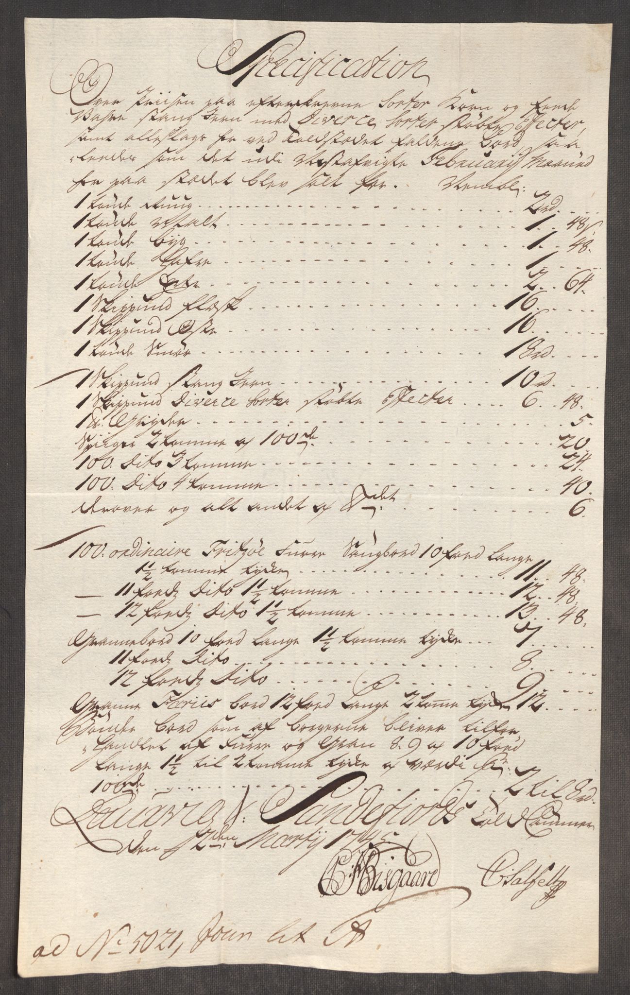 Rentekammeret inntil 1814, Realistisk ordnet avdeling, AV/RA-EA-4070/Oe/L0003: [Ø1]: Priskuranter, 1745-1748, p. 108