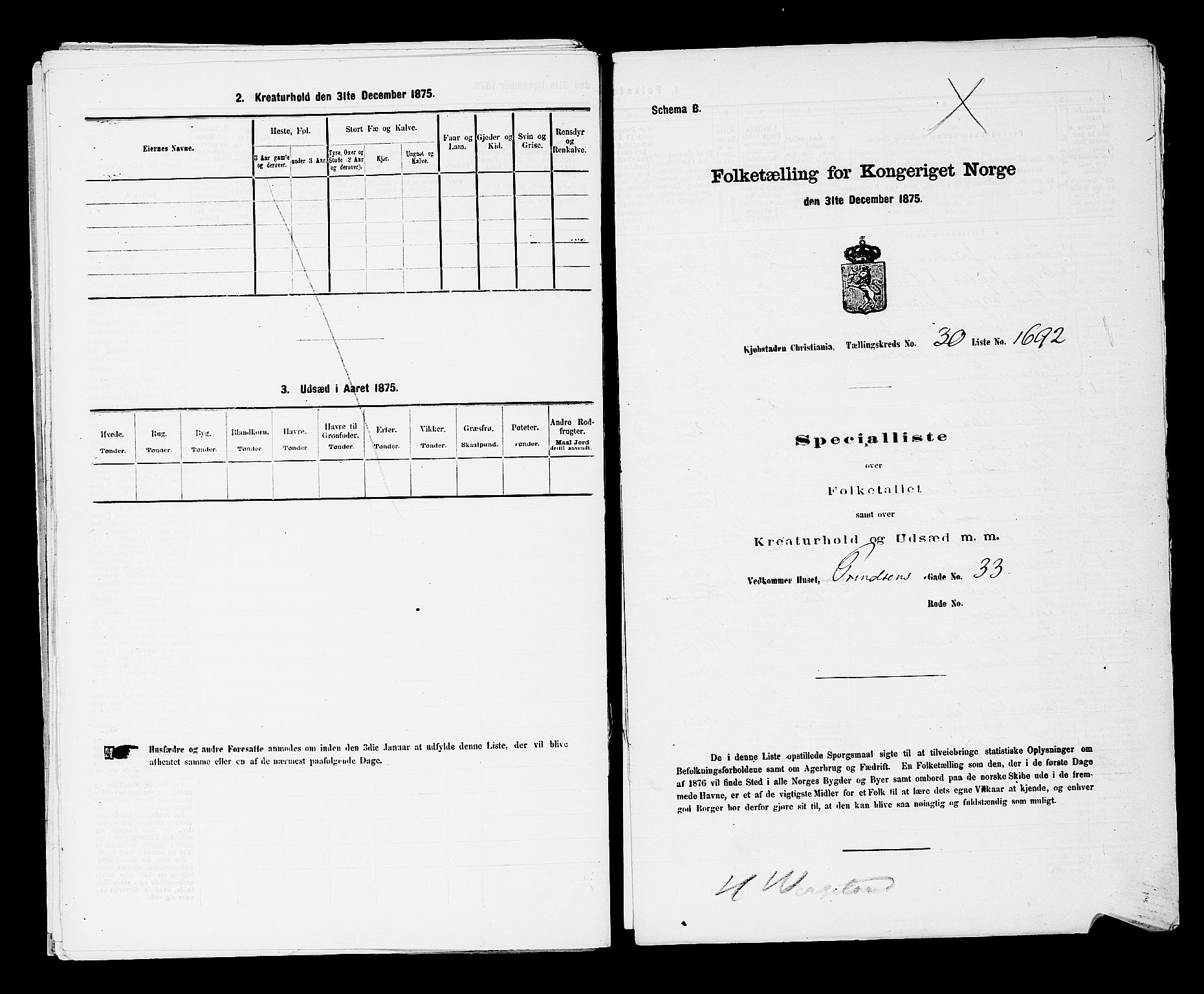 RA, 1875 census for 0301 Kristiania, 1875, p. 4925