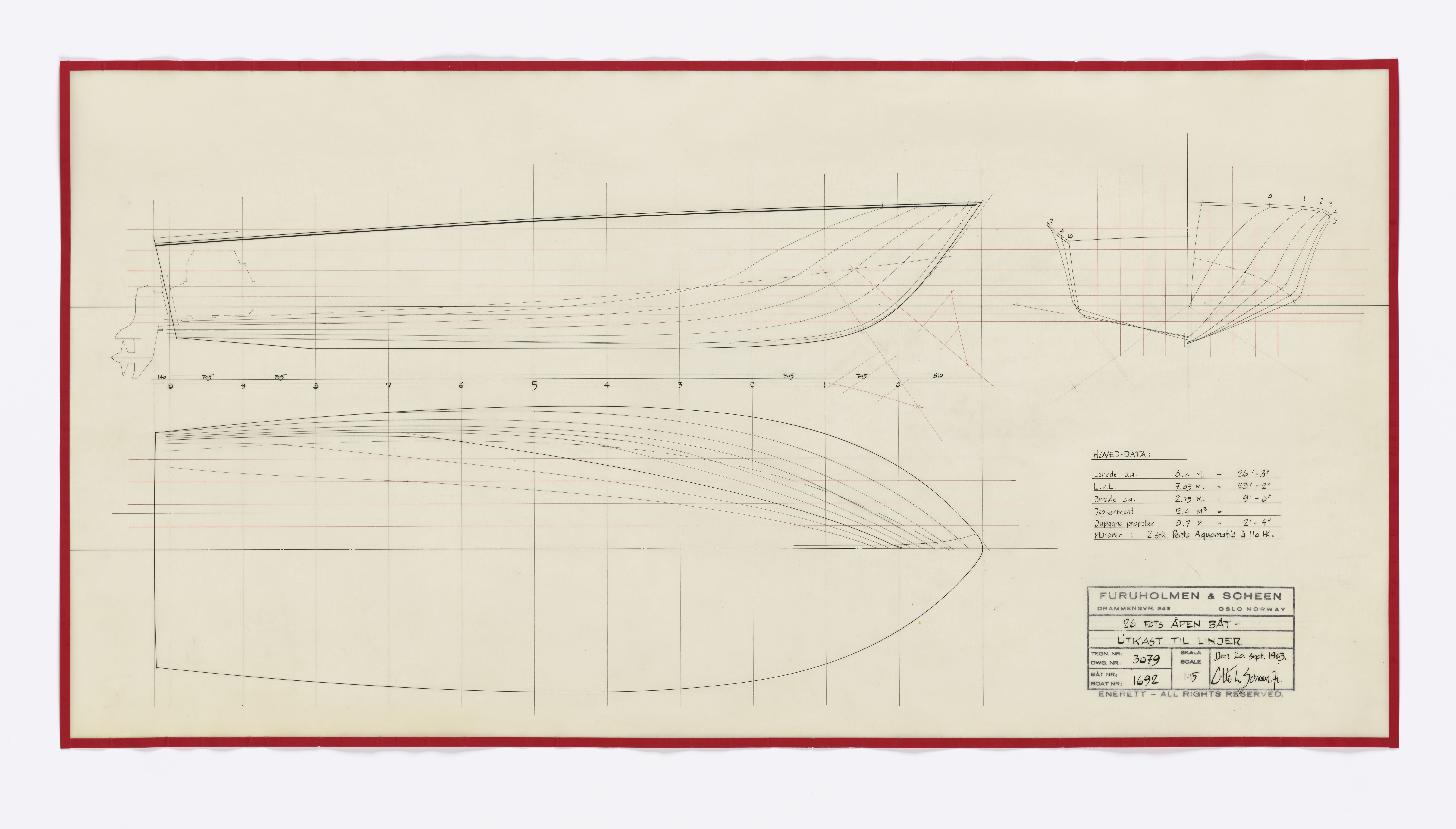 Furuholmen & Scheen, AFM/OM-1003/T/Ta/L0014/0002: Åpen båt / Furuholmen & Scheen, 1955-1963