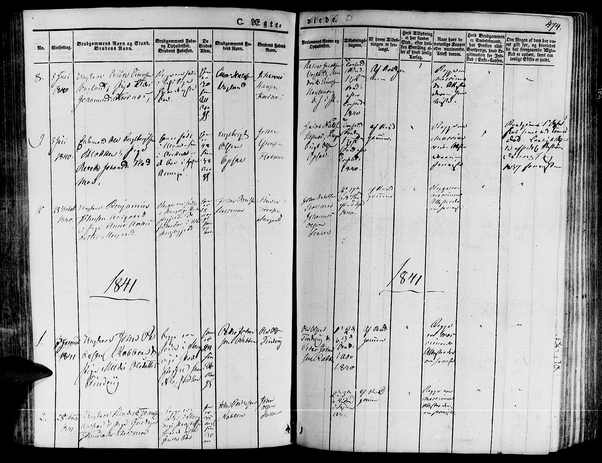 Ministerialprotokoller, klokkerbøker og fødselsregistre - Møre og Romsdal, AV/SAT-A-1454/592/L1025: Parish register (official) no. 592A03 /2, 1831-1849, p. 474