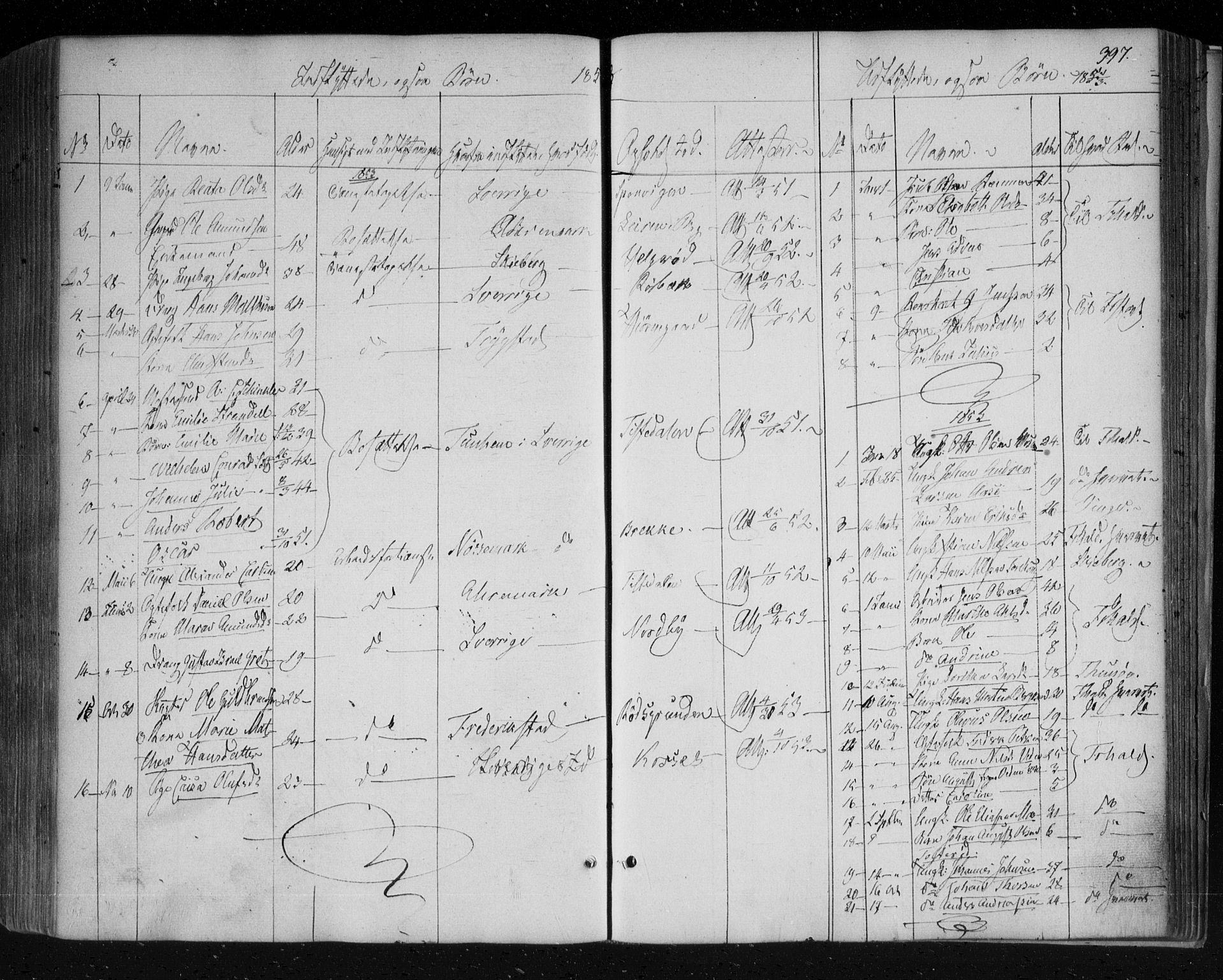 Berg prestekontor Kirkebøker, AV/SAO-A-10902/F/Fa/L0004: Parish register (official) no. I 4, 1843-1860, p. 397