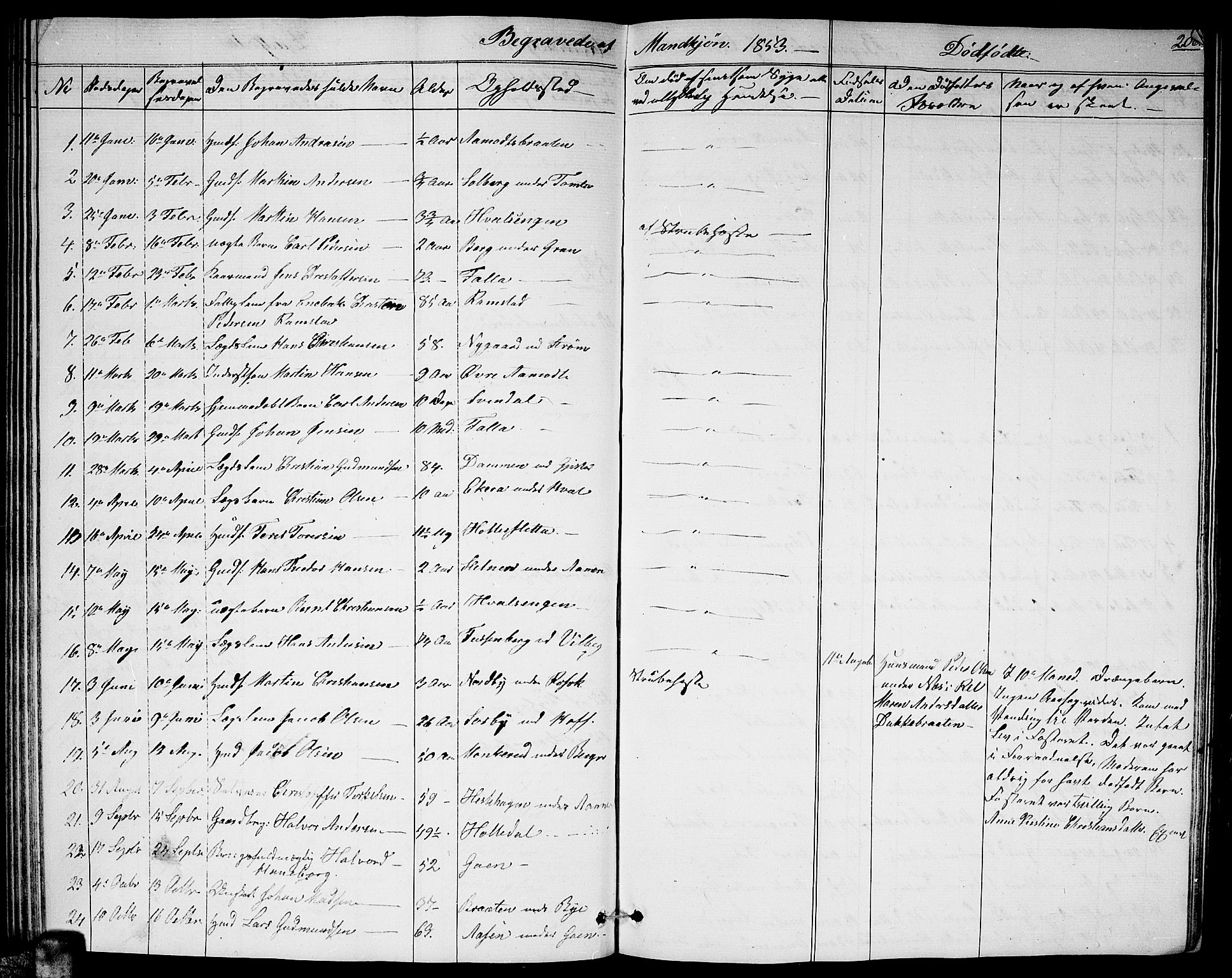 Fet prestekontor Kirkebøker, AV/SAO-A-10370a/G/Ga/L0002: Parish register (copy) no. I 2, 1843-1859, p. 206