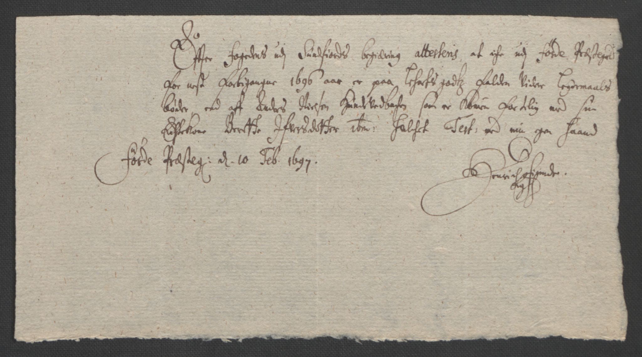 Rentekammeret inntil 1814, Reviderte regnskaper, Fogderegnskap, AV/RA-EA-4092/R53/L3422: Fogderegnskap Sunn- og Nordfjord, 1695-1696, p. 305