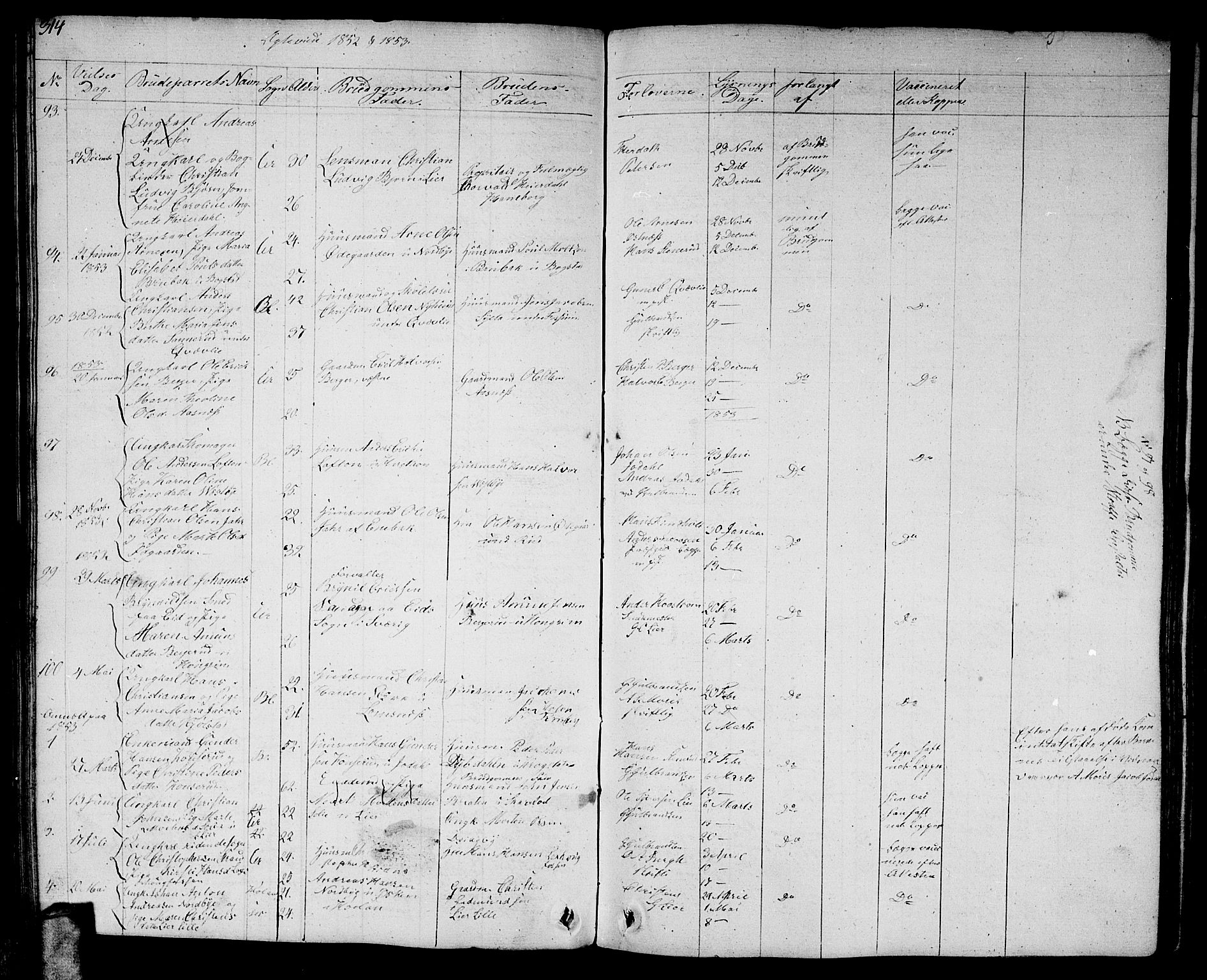 Aurskog prestekontor Kirkebøker, SAO/A-10304a/G/Ga/L0002: Parish register (copy) no. I 2, 1829-1857, p. 314