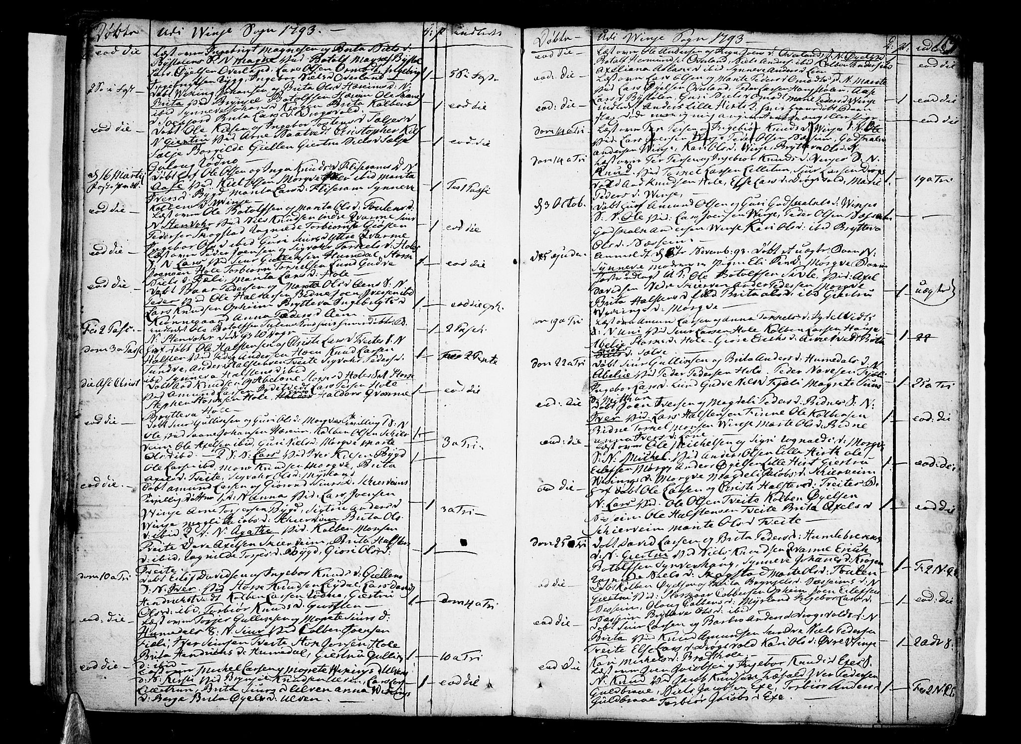 Voss sokneprestembete, AV/SAB-A-79001/H/Haa: Parish register (official) no. A 9, 1780-1810, p. 119