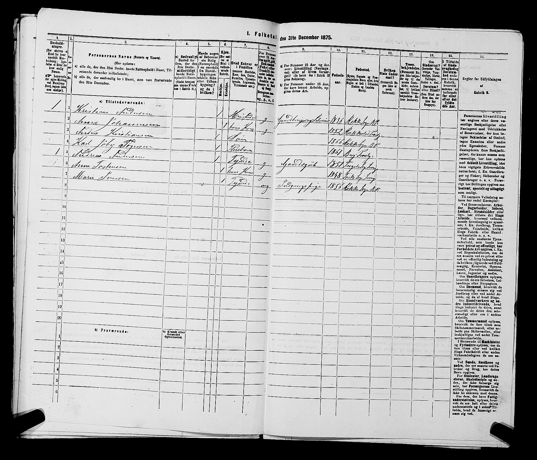 RA, 1875 census for 0116P Berg, 1875, p. 668