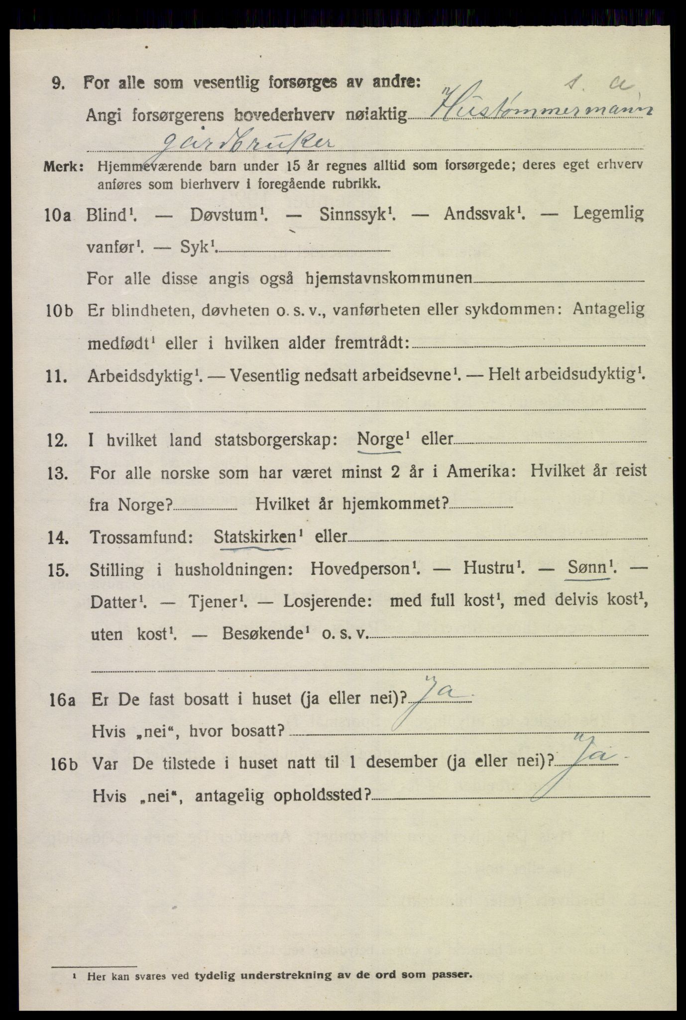 SAK, 1920 census for Sør-Audnedal, 1920, p. 3280