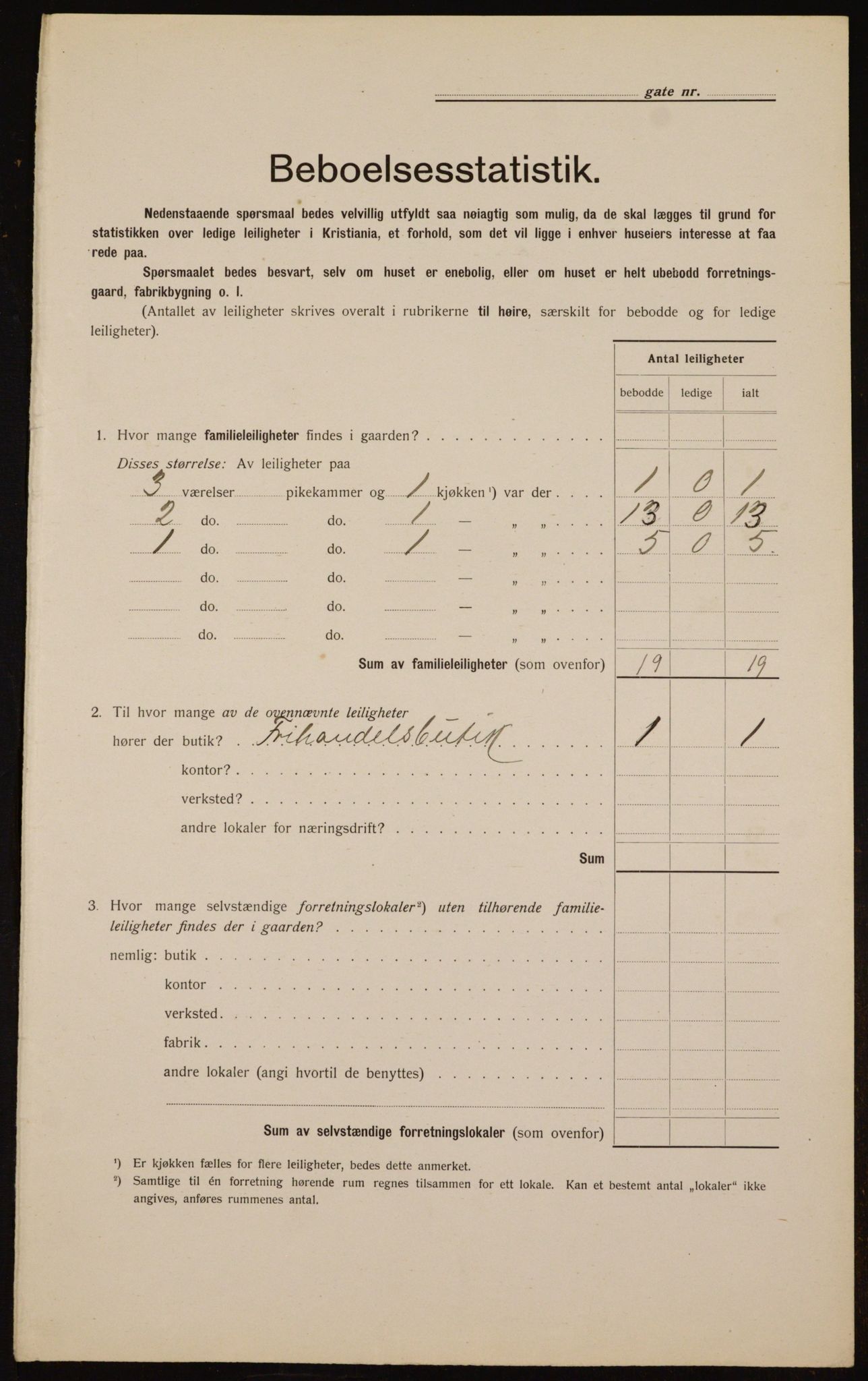 OBA, Municipal Census 1912 for Kristiania, 1912, p. 1211