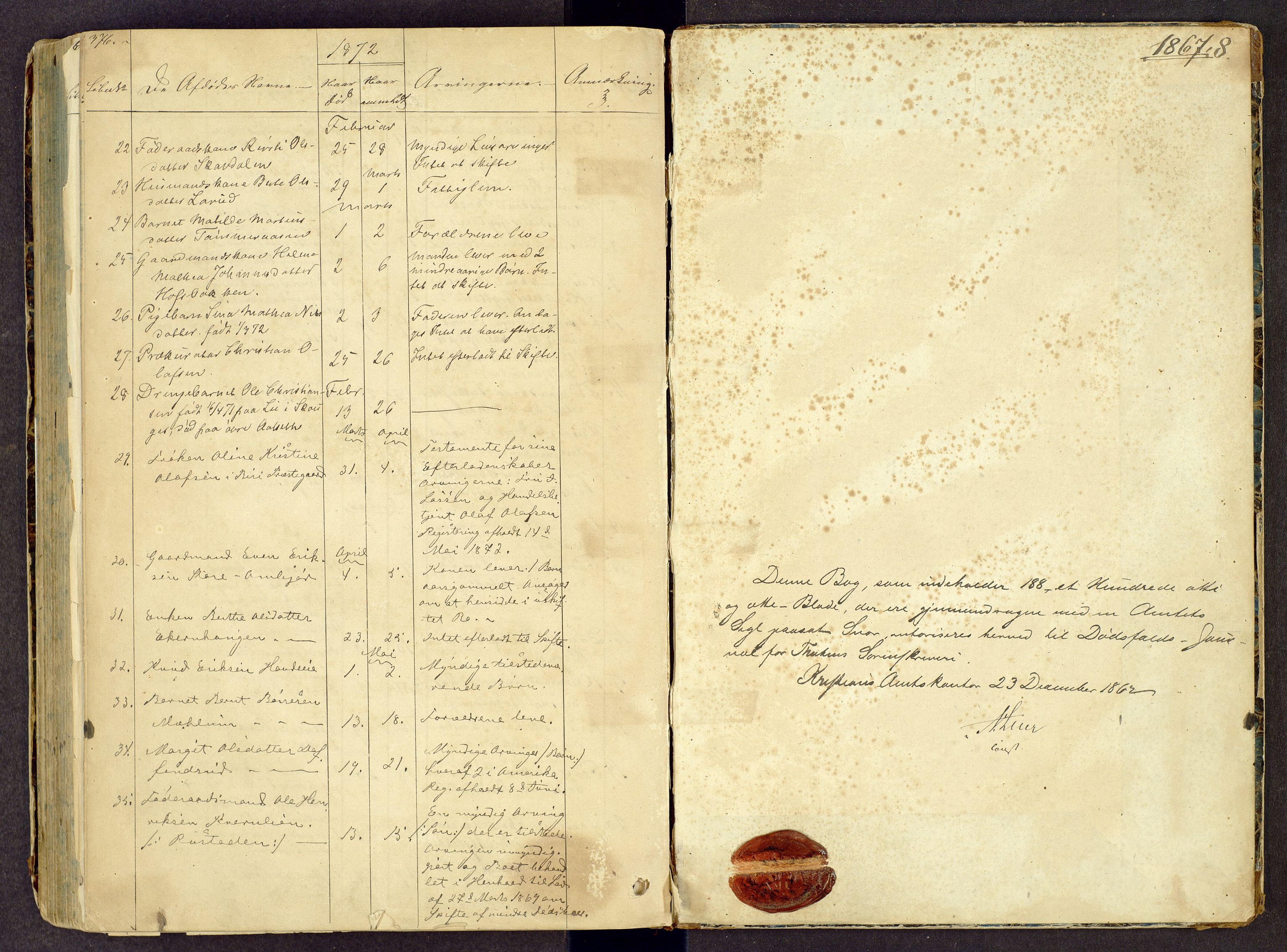 Toten tingrett, AV/SAH-TING-006/J/Jl/L0001: Dødsfallsjournal, 1853-1875, p. 376-377