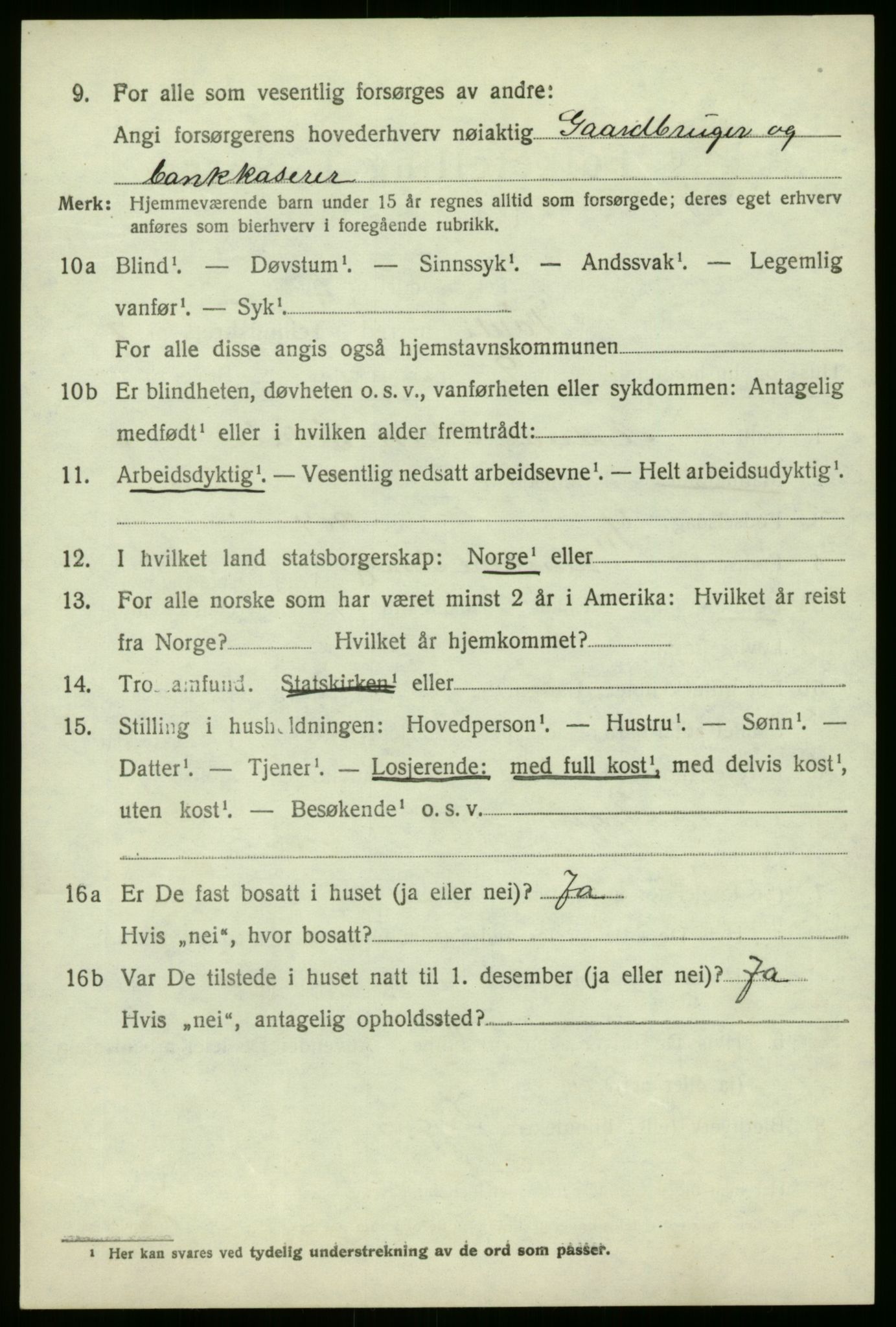 SAB, 1920 census for Førde, 1920, p. 2501