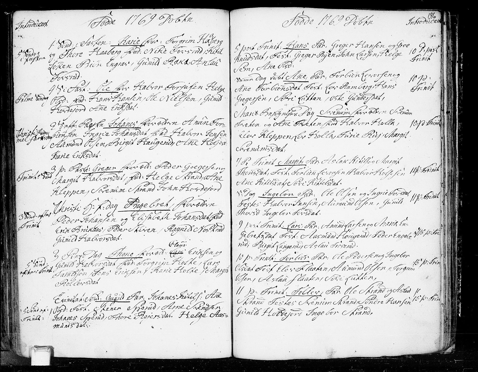 Heddal kirkebøker, SAKO/A-268/F/Fa/L0003: Parish register (official) no. I 3, 1723-1783, p. 186