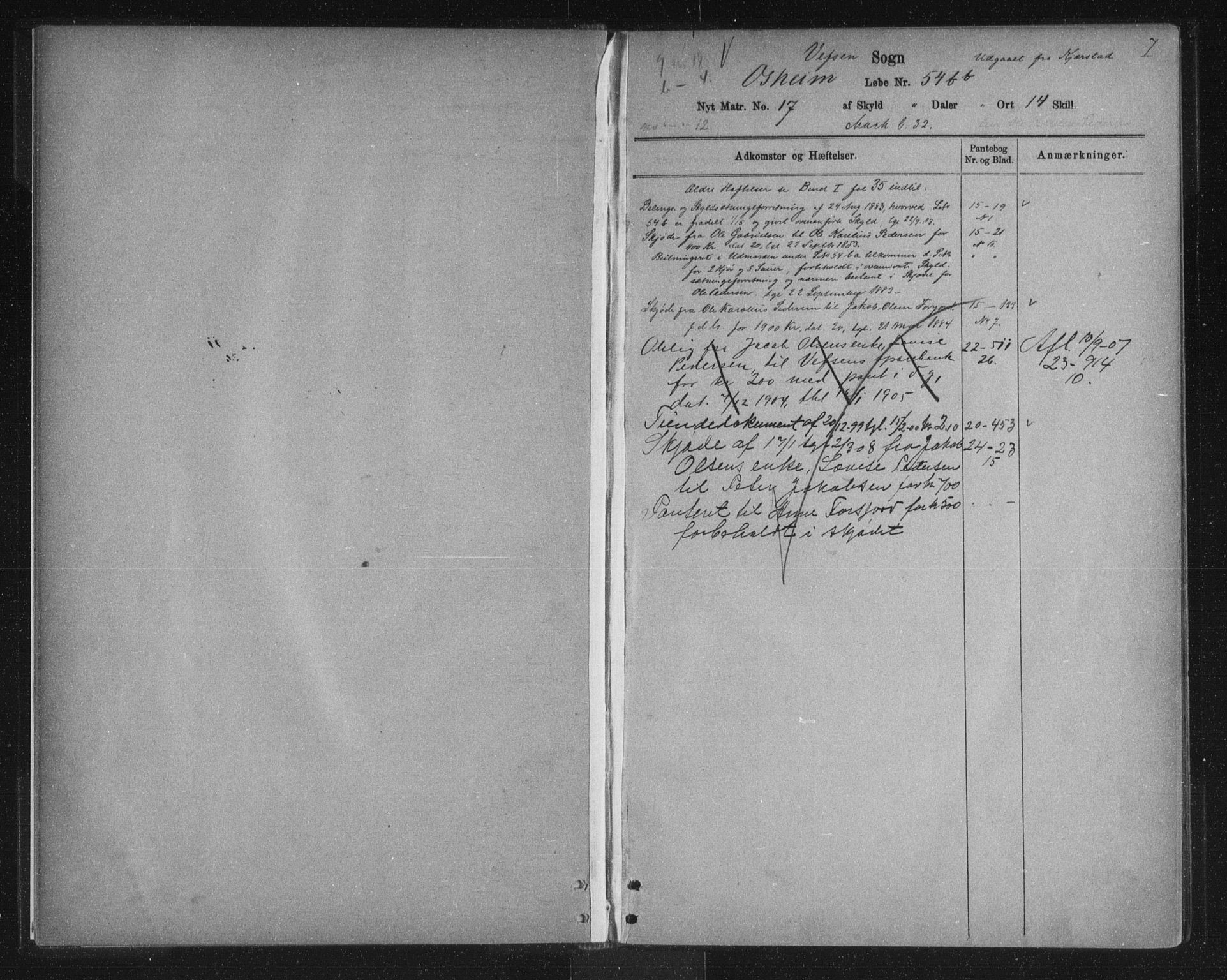 Søndre Helgeland sorenskriveri, SAT/A-4575/1/2/2A/2Aa/L0004: Mortgage register no. 4, 1880-1900, p. 7
