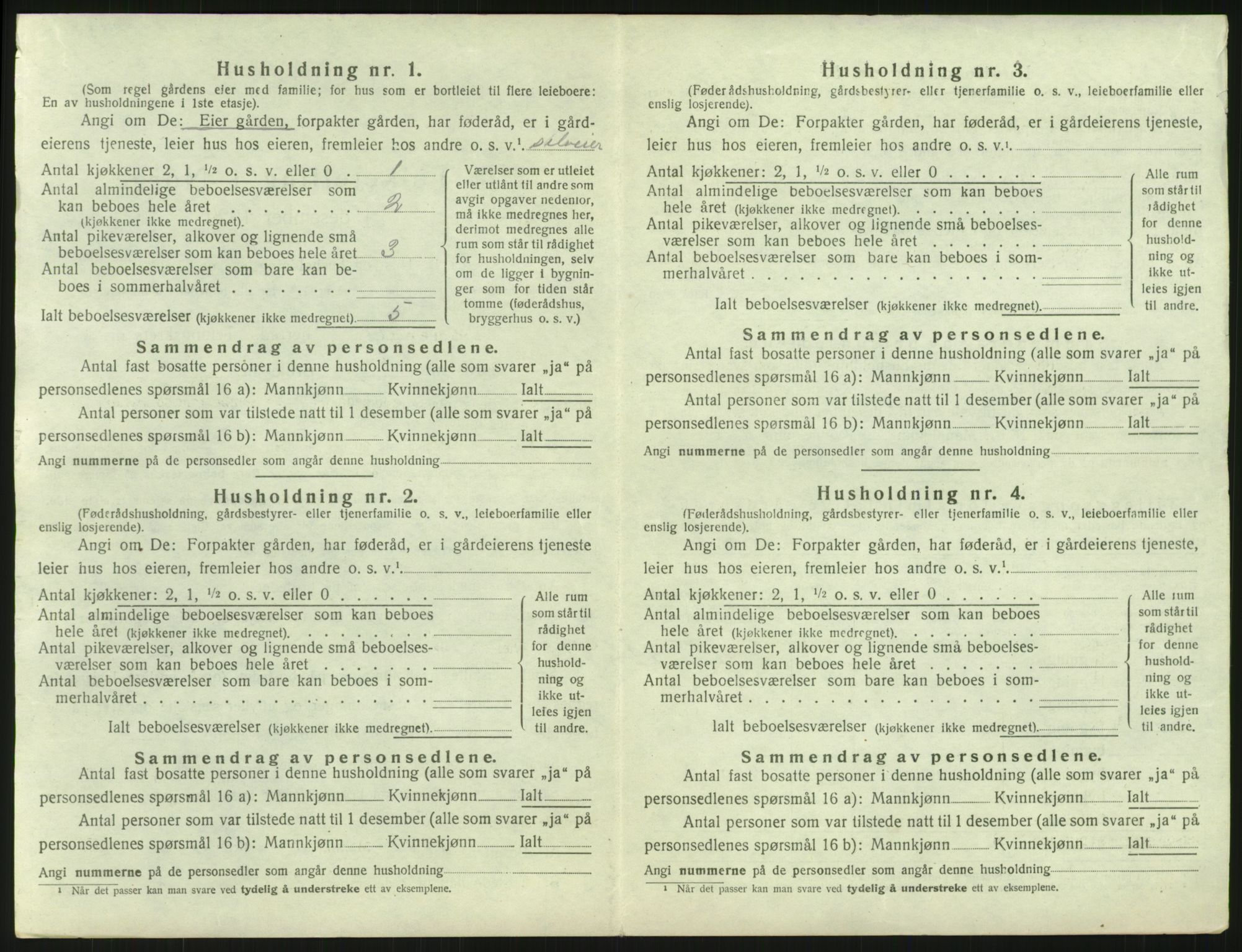 SAH, 1920 census for Stange, 1920, p. 2862