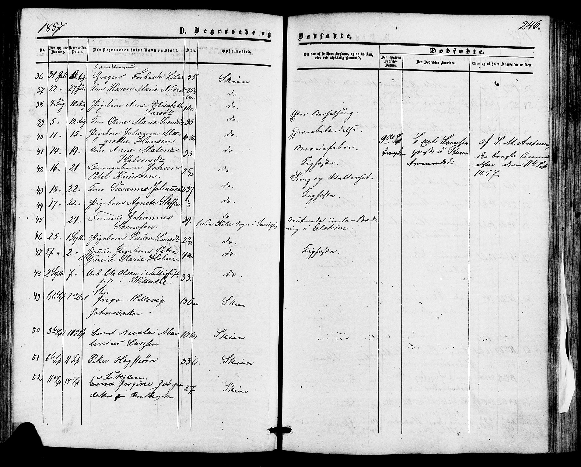 Skien kirkebøker, SAKO/A-302/F/Fa/L0007: Parish register (official) no. 7, 1856-1865, p. 246