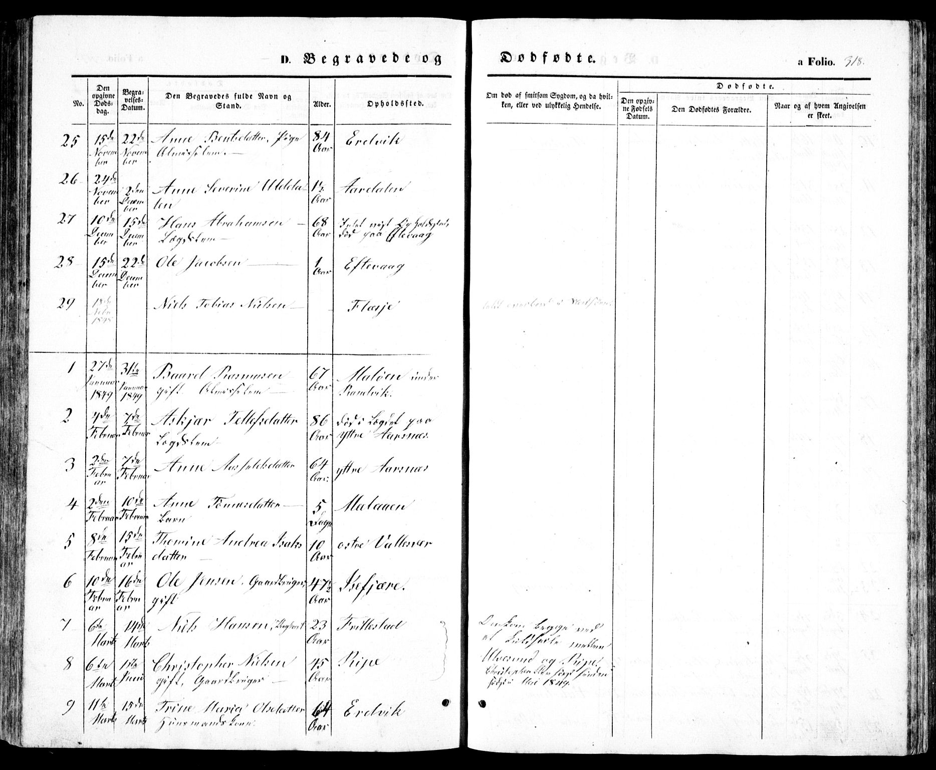 Høvåg sokneprestkontor, AV/SAK-1111-0025/F/Fb/L0002: Parish register (copy) no. B 2, 1847-1869, p. 318