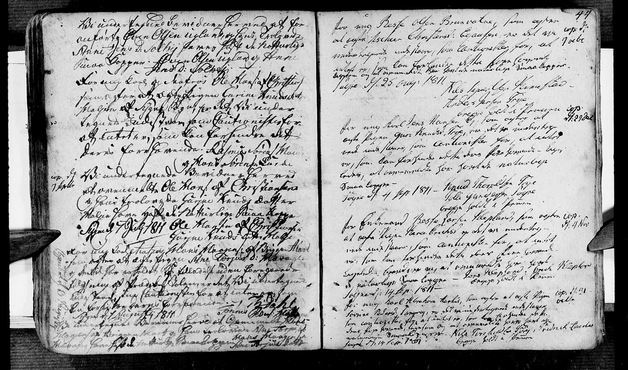 Søgne sokneprestkontor, AV/SAK-1111-0037/F/Fa/Fab/L0007: Parish register (official) no. A 7, 1791-1851, p. 44