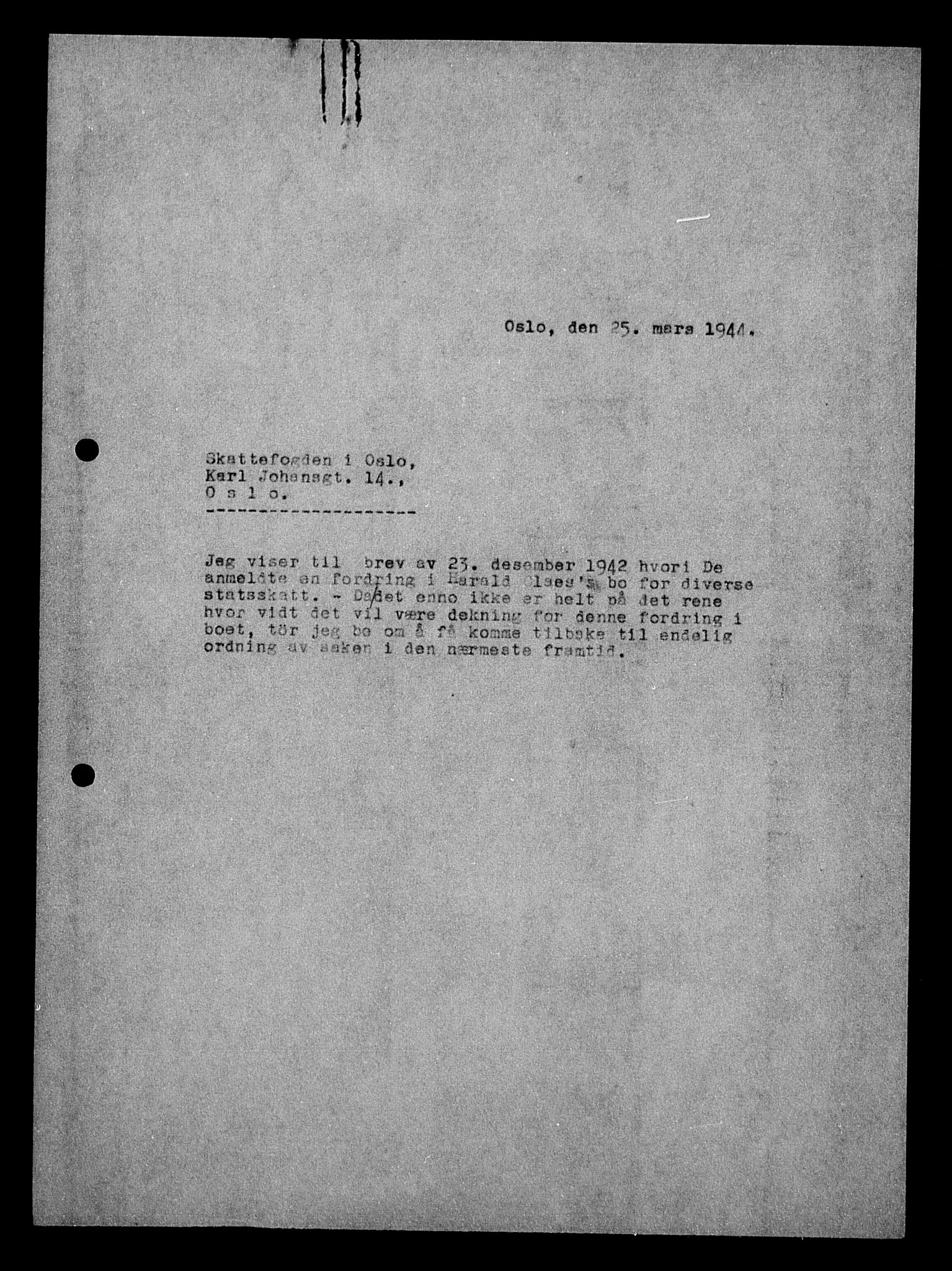 Justisdepartementet, Tilbakeføringskontoret for inndratte formuer, AV/RA-S-1564/H/Hc/Hcc/L0928: --, 1945-1947, p. 325