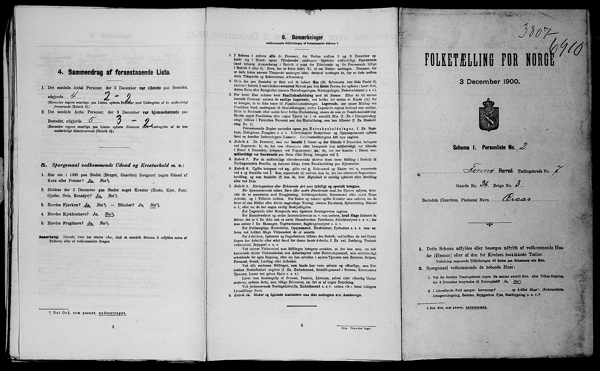 SAST, 1900 census for Finnøy, 1900, p. 54