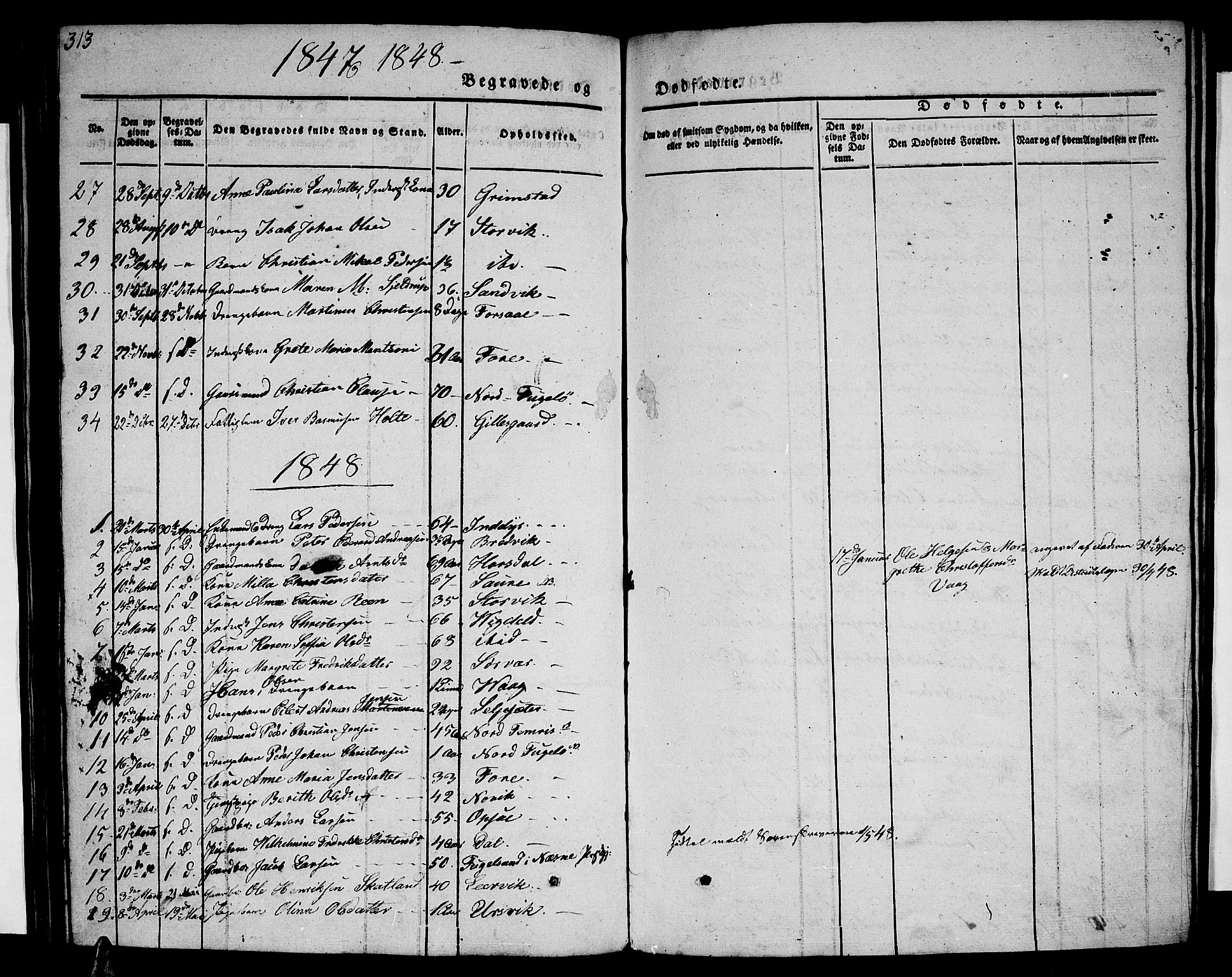 Ministerialprotokoller, klokkerbøker og fødselsregistre - Nordland, SAT/A-1459/805/L0106: Parish register (copy) no. 805C02, 1841-1861, p. 313