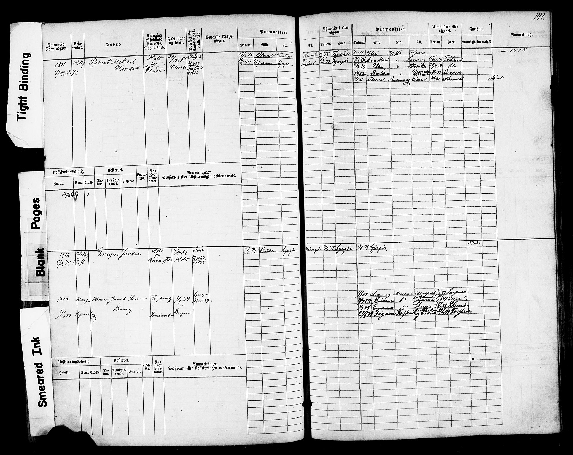 Tvedestrand mønstringskrets, AV/SAK-2031-0011/F/Fb/L0017: Hovedrulle nr 1533-2288, U-33, 1874-1882, p. 146