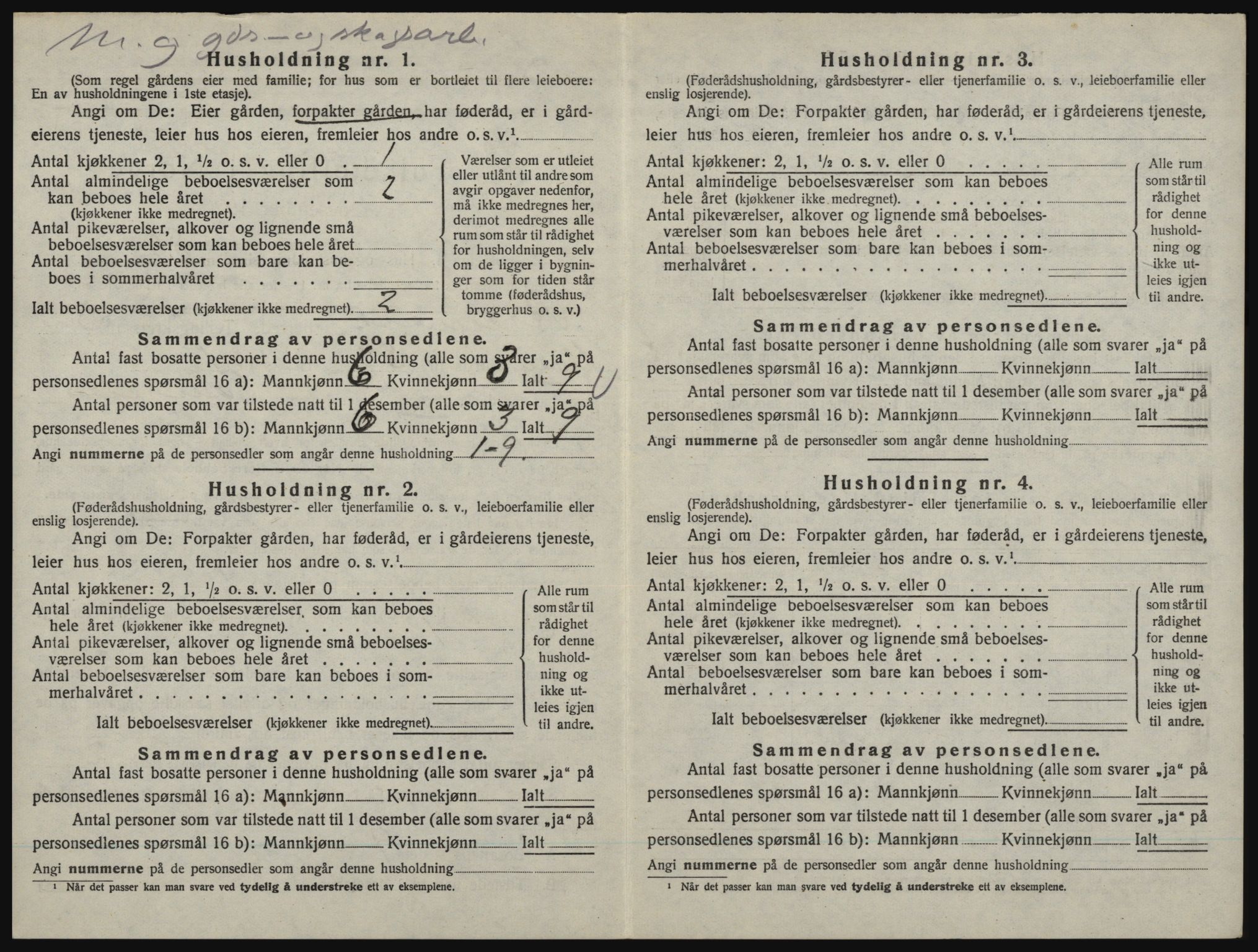 SAO, 1920 census for Aremark, 1920, p. 470