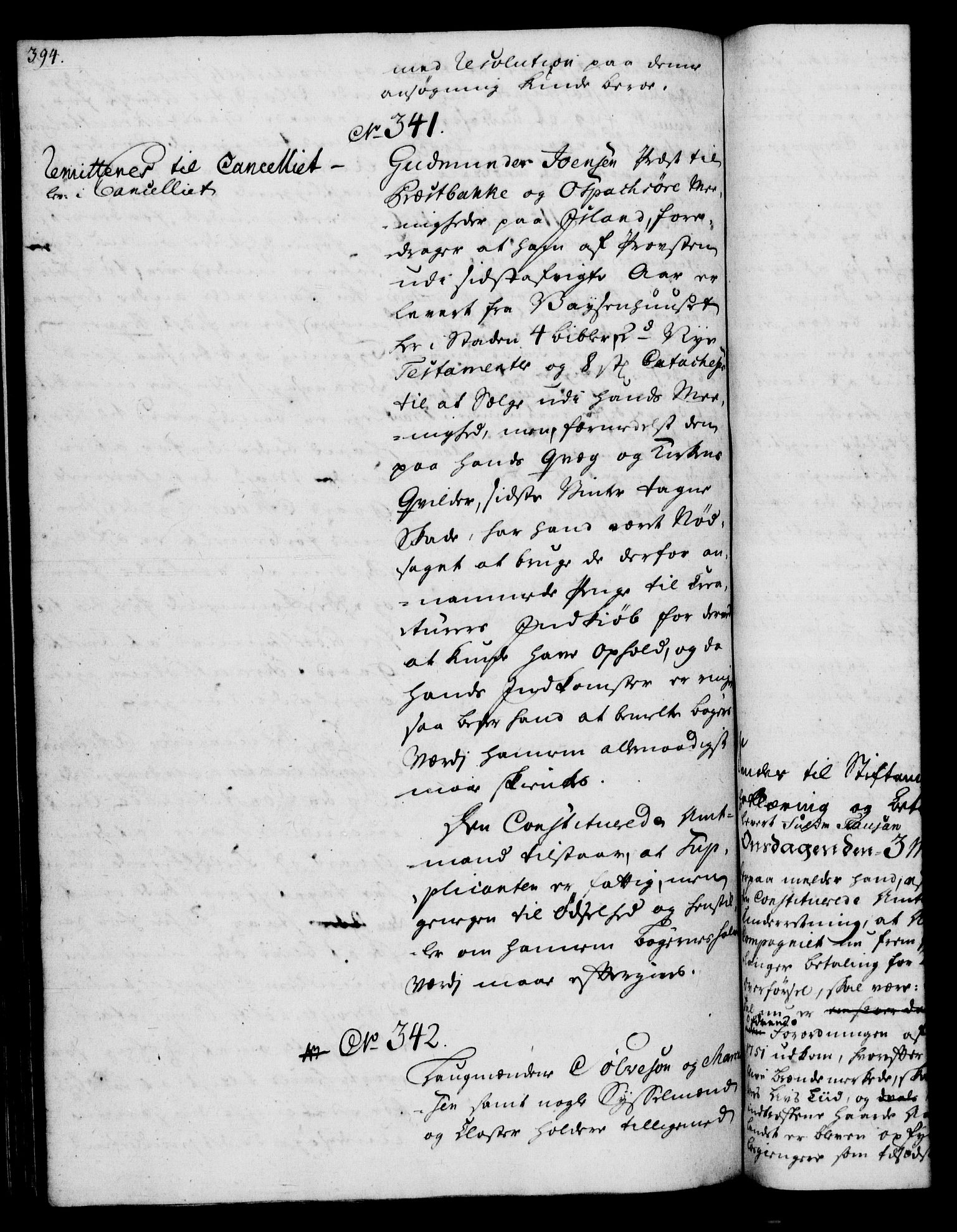 Rentekammeret, Kammerkanselliet, RA/EA-3111/G/Gh/Gha/L0032: Norsk ekstraktmemorialprotokoll (merket RK 53.77), 1753-1755, p. 394