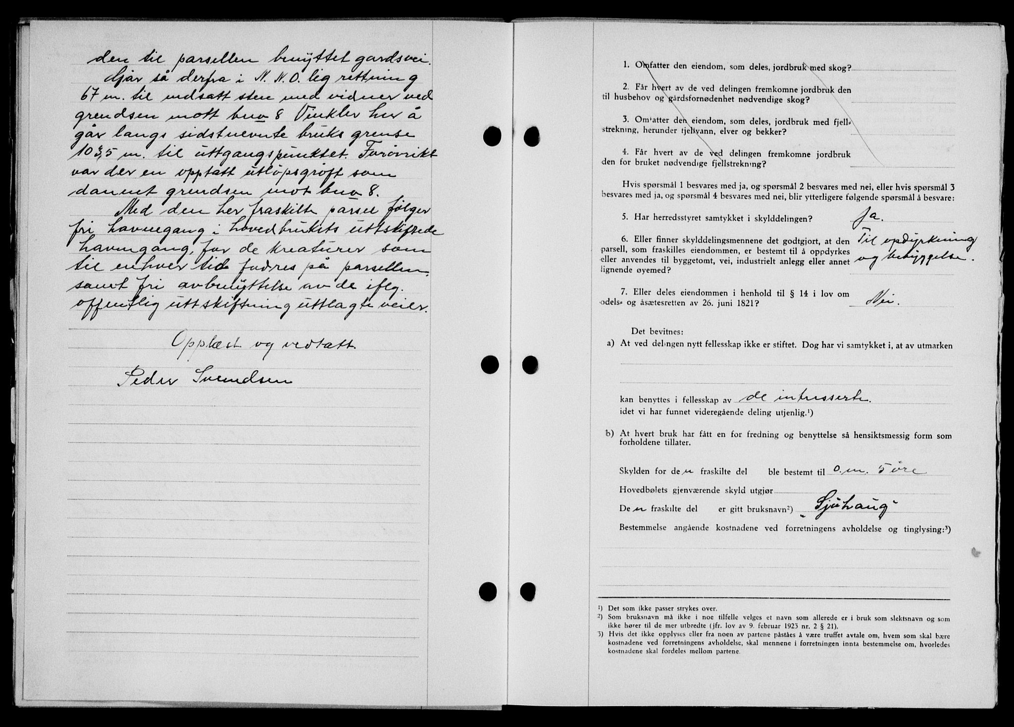 Lofoten sorenskriveri, SAT/A-0017/1/2/2C/L0012a: Mortgage book no. 12a, 1943-1944, Diary no: : 1184/1944