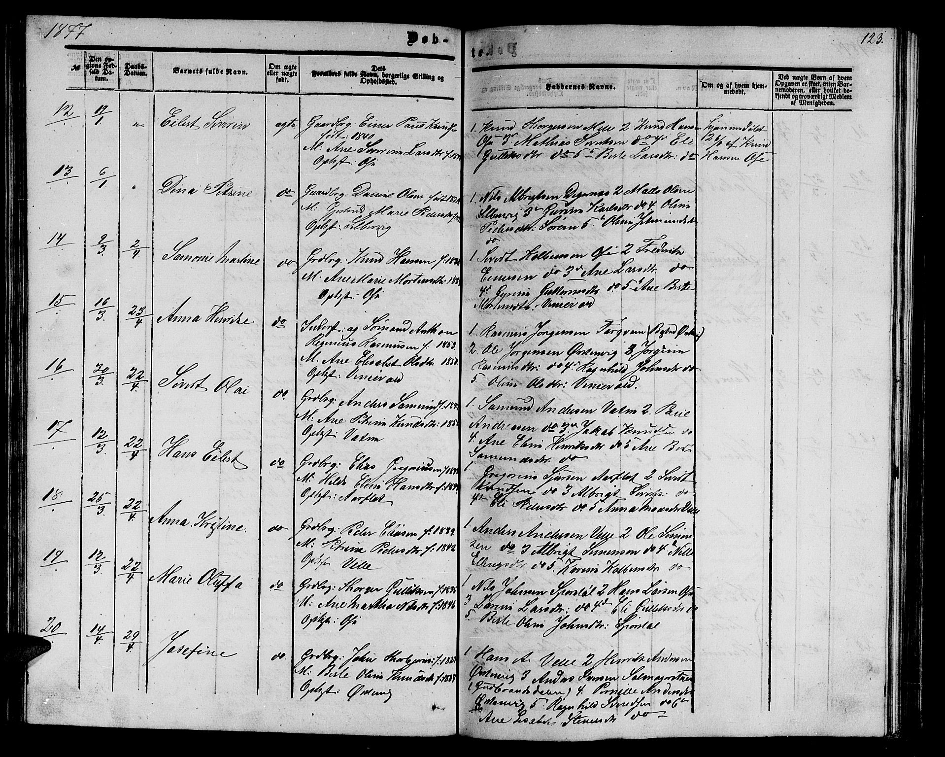 Ministerialprotokoller, klokkerbøker og fødselsregistre - Møre og Romsdal, AV/SAT-A-1454/513/L0188: Parish register (copy) no. 513C02, 1865-1882, p. 123