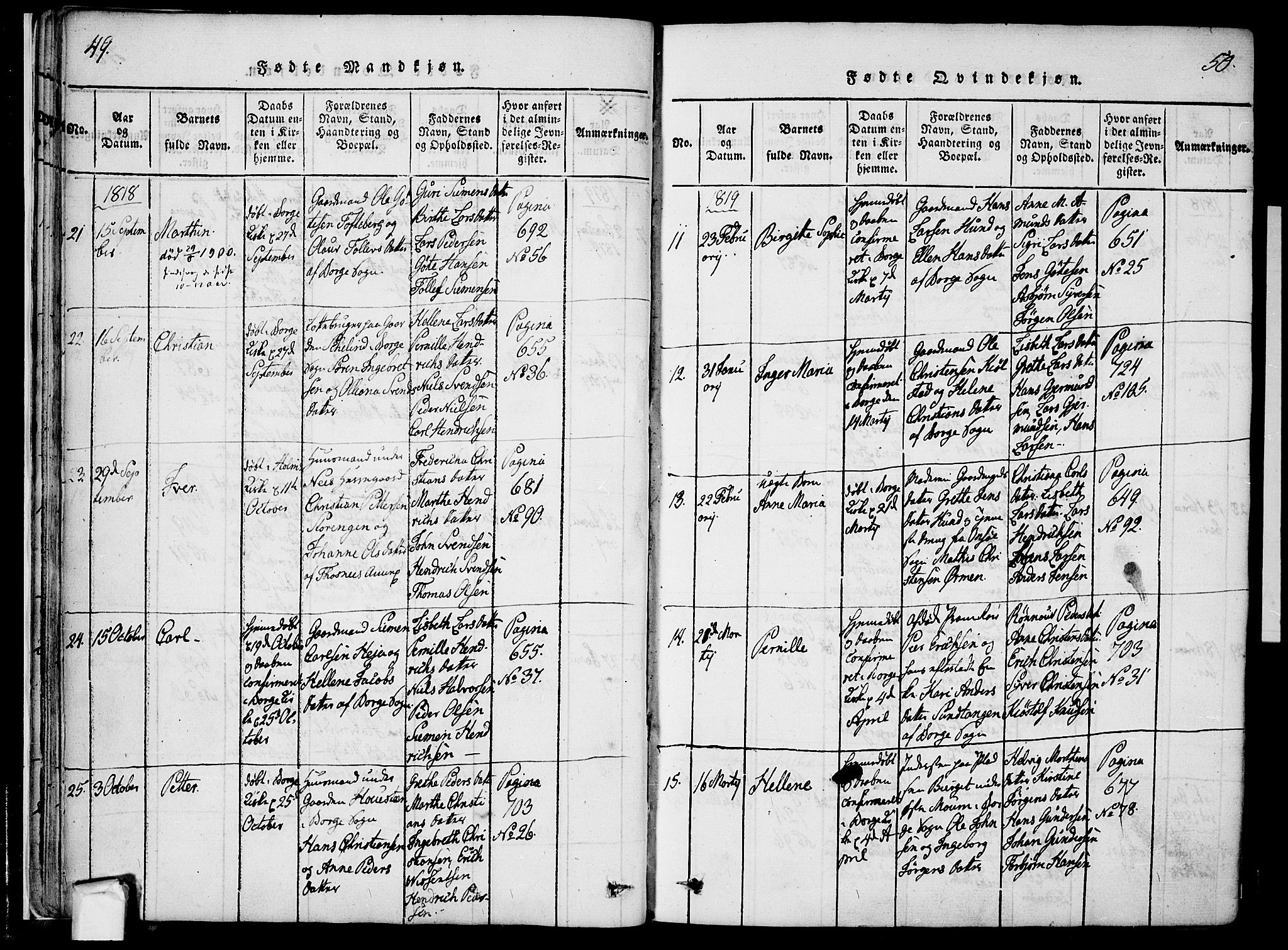 Borge prestekontor Kirkebøker, AV/SAO-A-10903/F/Fa/L0003: Parish register (official) no. I 3, 1815-1836, p. 49-50