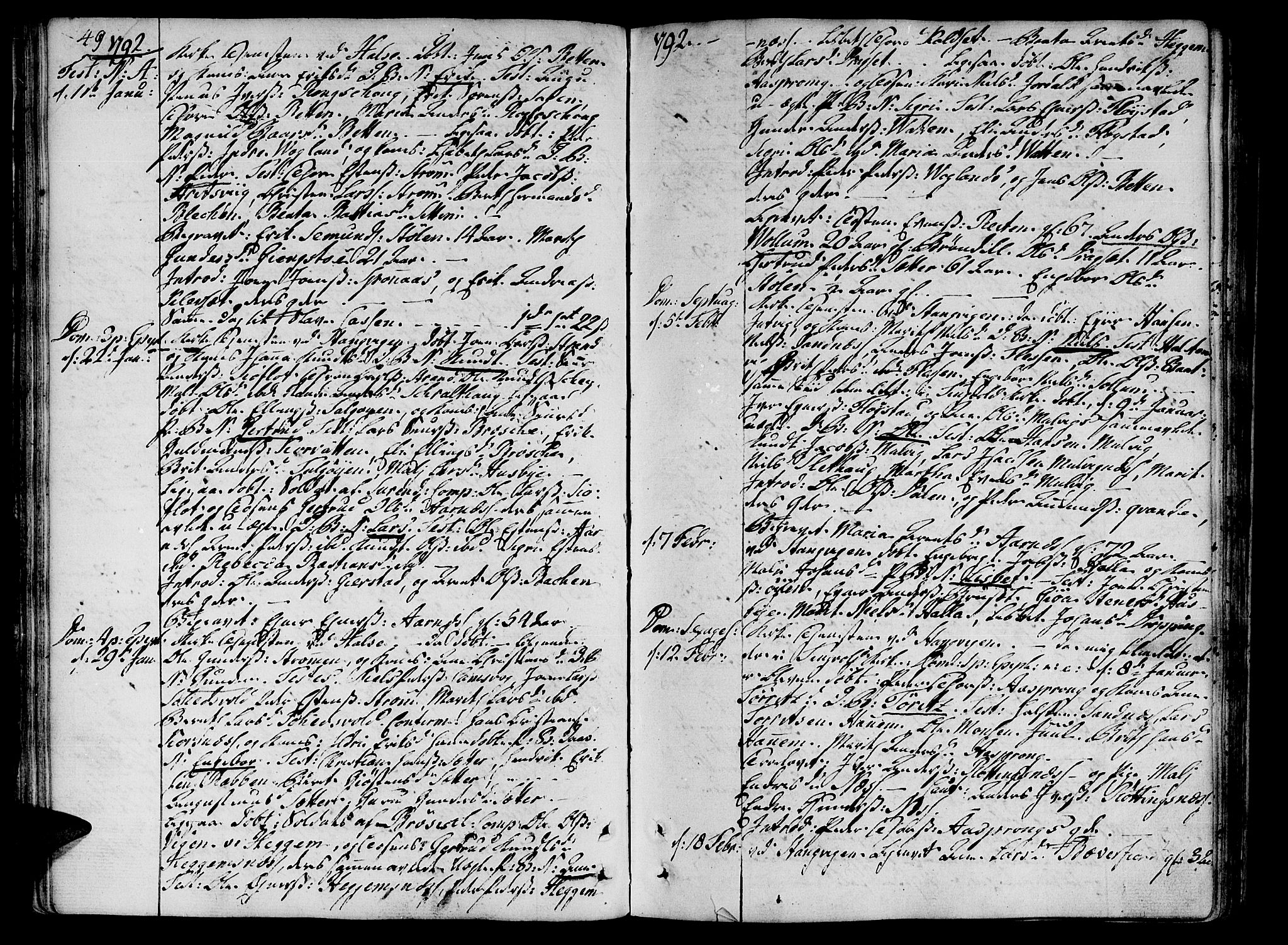Ministerialprotokoller, klokkerbøker og fødselsregistre - Møre og Romsdal, SAT/A-1454/592/L1022: Parish register (official) no. 592A01, 1784-1819, p. 49