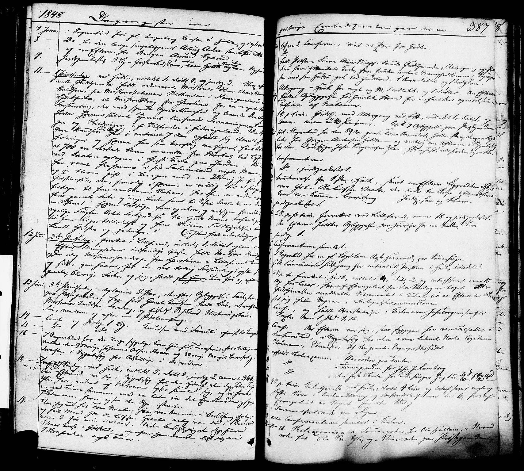 Heddal kirkebøker, AV/SAKO-A-268/F/Fa/L0006: Parish register (official) no. I 6, 1837-1854, p. 387