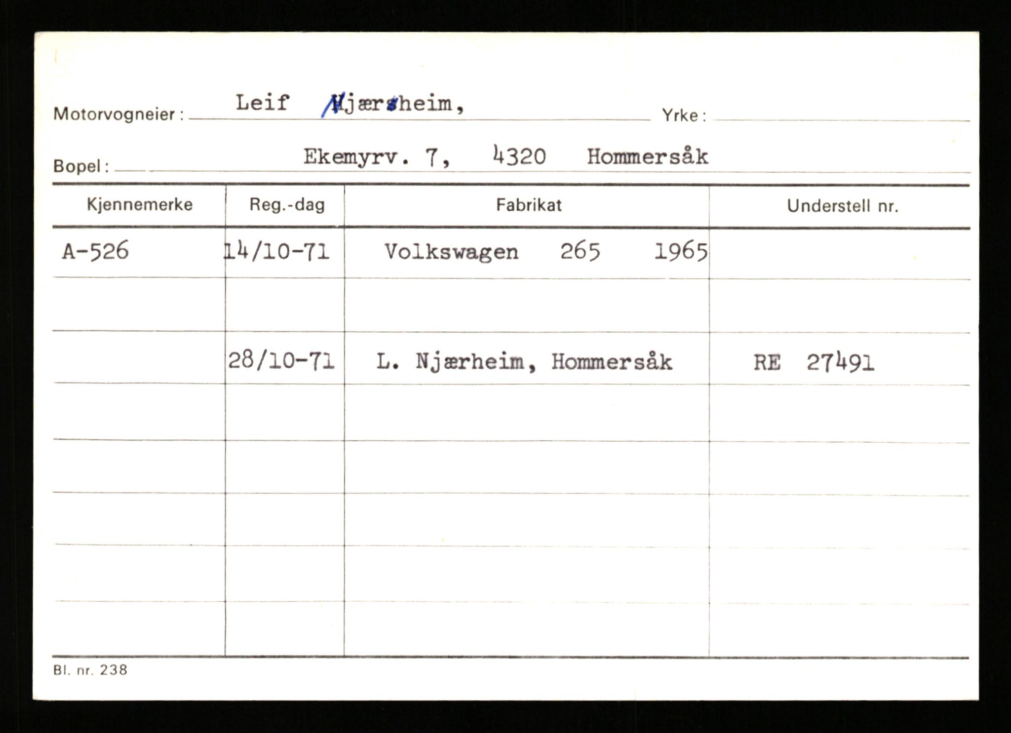 Stavanger trafikkstasjon, AV/SAST-A-101942/0/G/L0001: Registreringsnummer: 0 - 5782, 1930-1971, p. 303