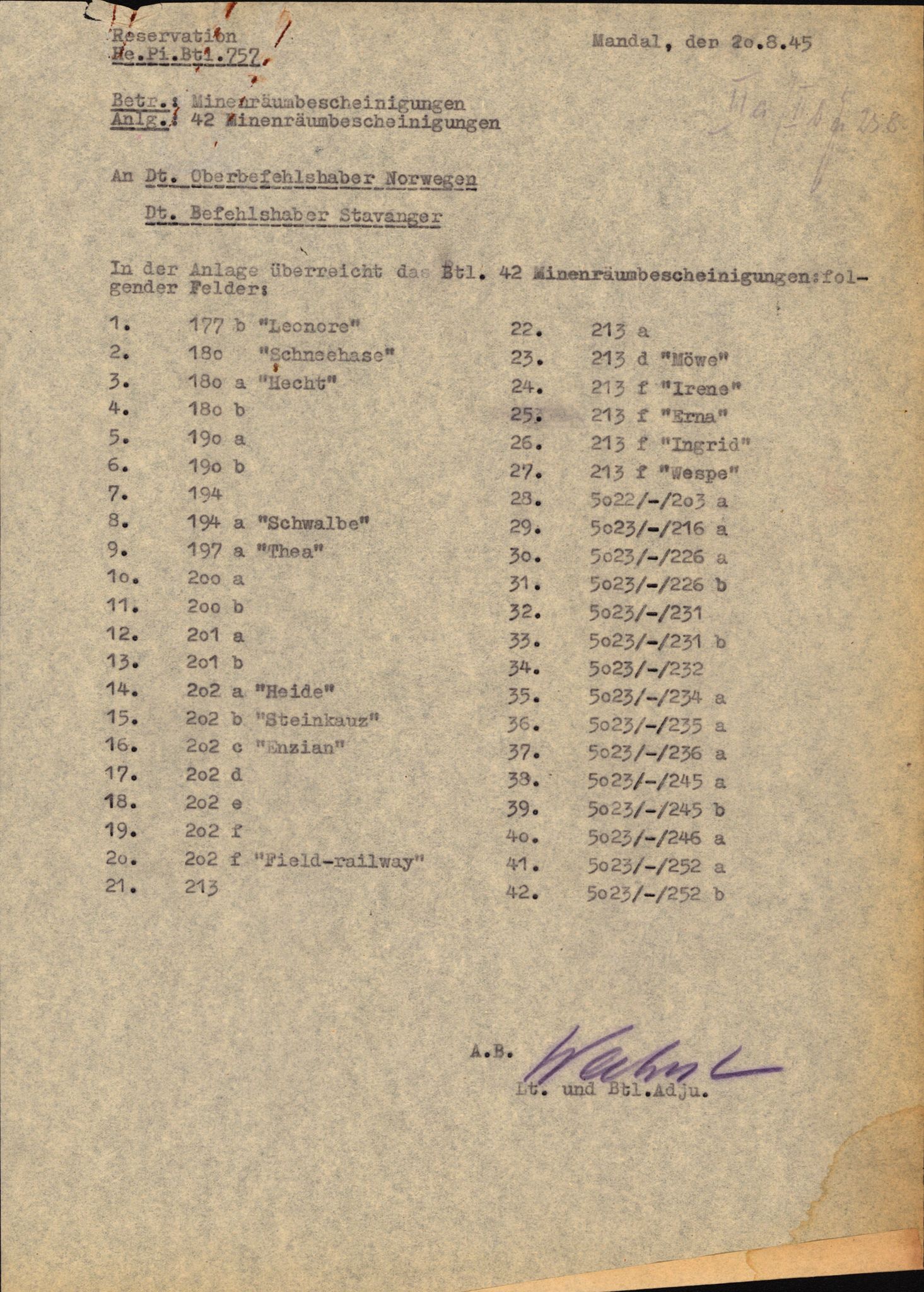 Deutscher Oberbefehlshaber Norwegen (DOBN), AV/RA-RAFA-2197/D/Dl/L0115: DB Zone Stavanger Abt. Ia, 1945, p. 758