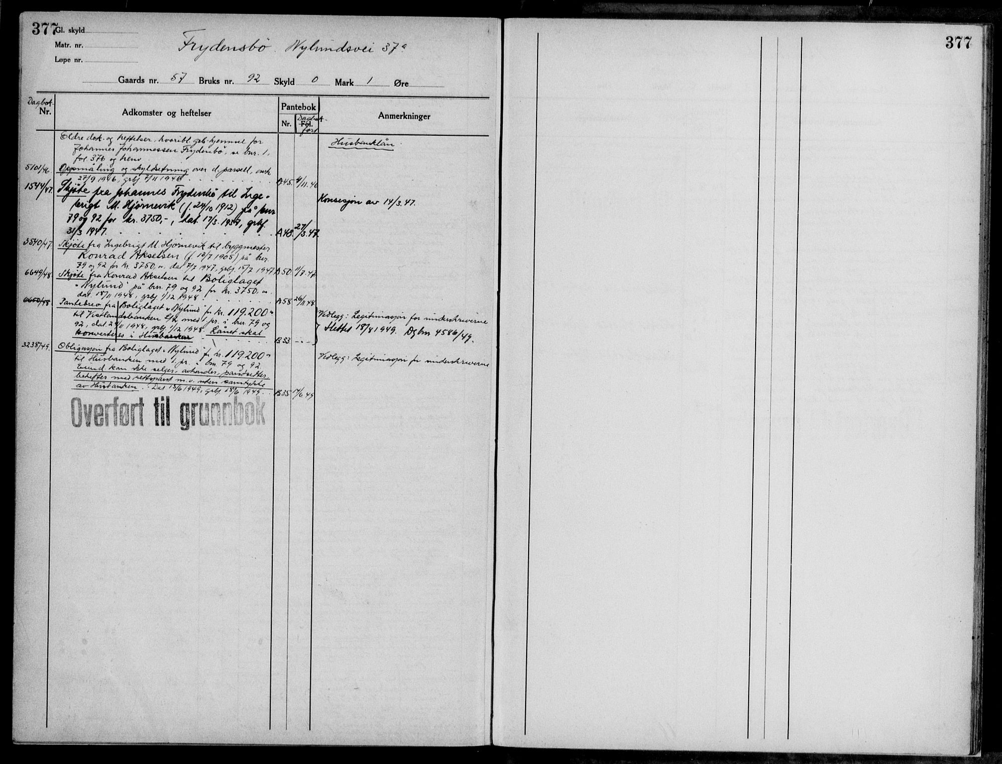 Midhordland sorenskriveri, AV/SAB-A-3001/1/G/Ga/Gab/L0117: Mortgage register no. II.A.b.117, p. 377