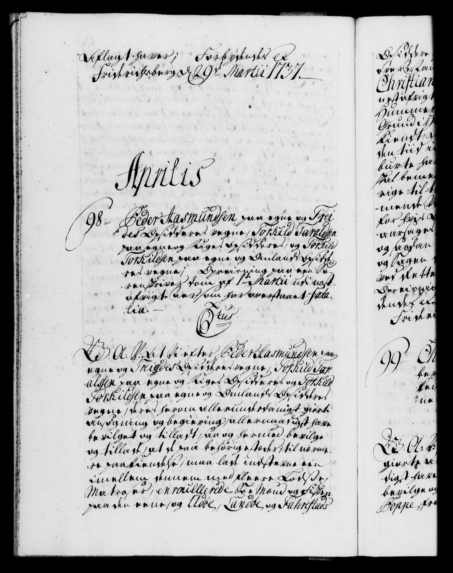 Danske Kanselli 1572-1799, RA/EA-3023/F/Fc/Fca/Fcaa/L0030: Norske registre, 1737-1738, p. 62b