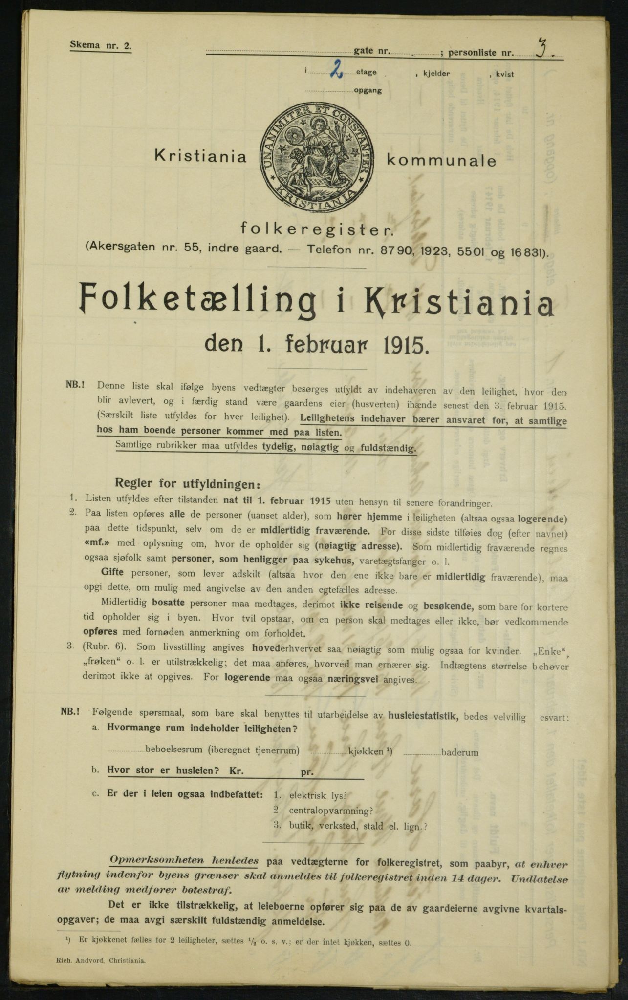 OBA, Municipal Census 1915 for Kristiania, 1915, p. 14024