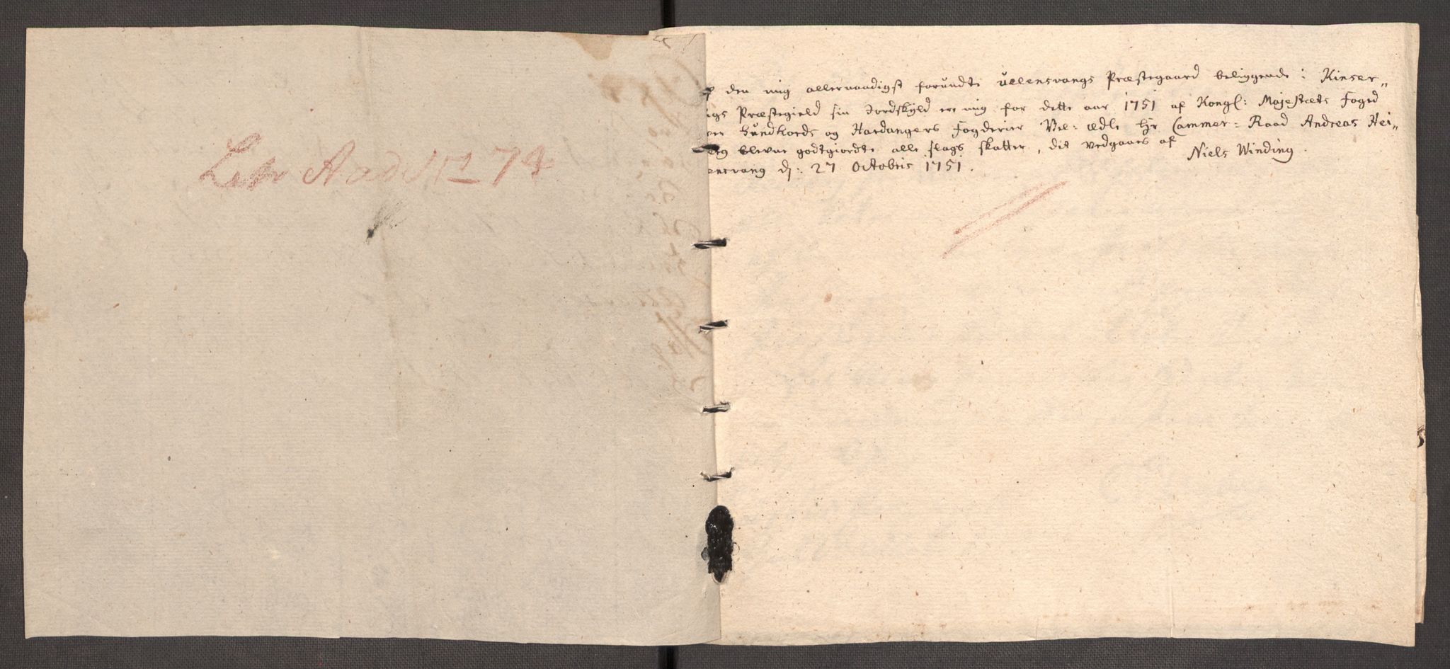 Rentekammeret inntil 1814, Reviderte regnskaper, Fogderegnskap, RA/EA-4092/R48/L3056: Fogderegnskap Sunnhordland og Hardanger, 1751, p. 489