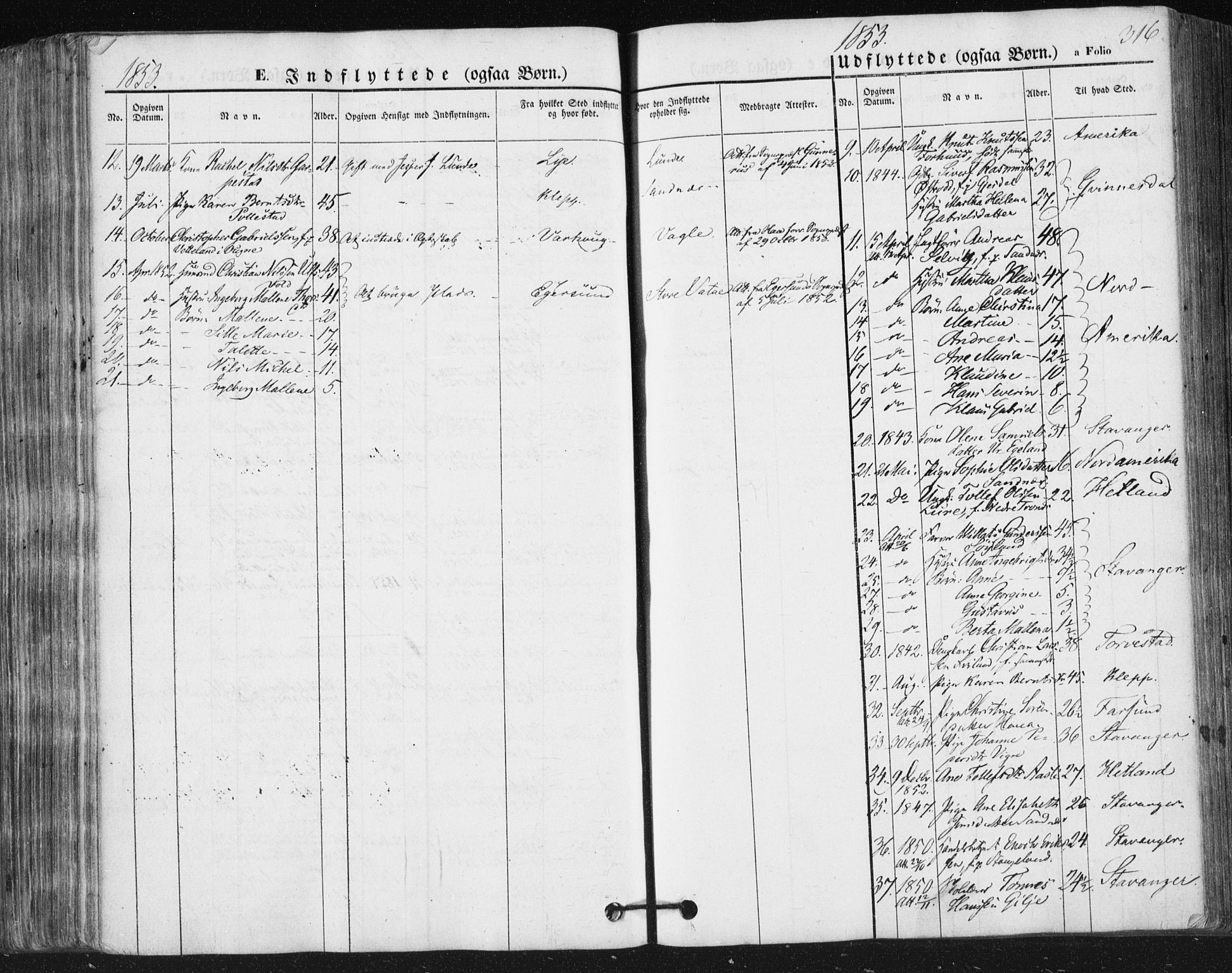 Høyland sokneprestkontor, SAST/A-101799/001/30BA/L0008: Parish register (official) no. A 8, 1841-1856, p. 316