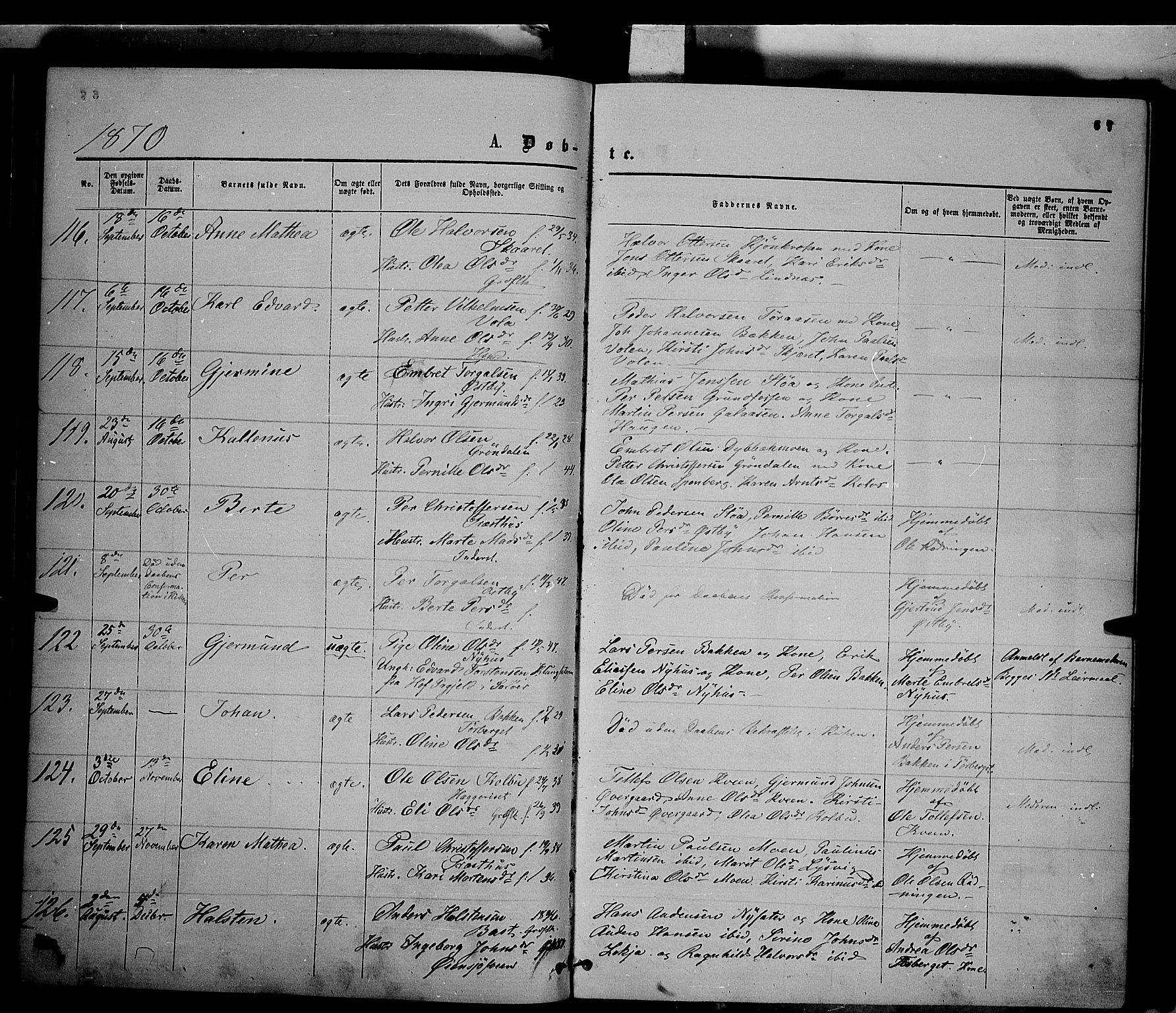 Trysil prestekontor, SAH/PREST-046/H/Ha/Haa/L0006: Parish register (official) no. 6, 1866-1873, p. 67