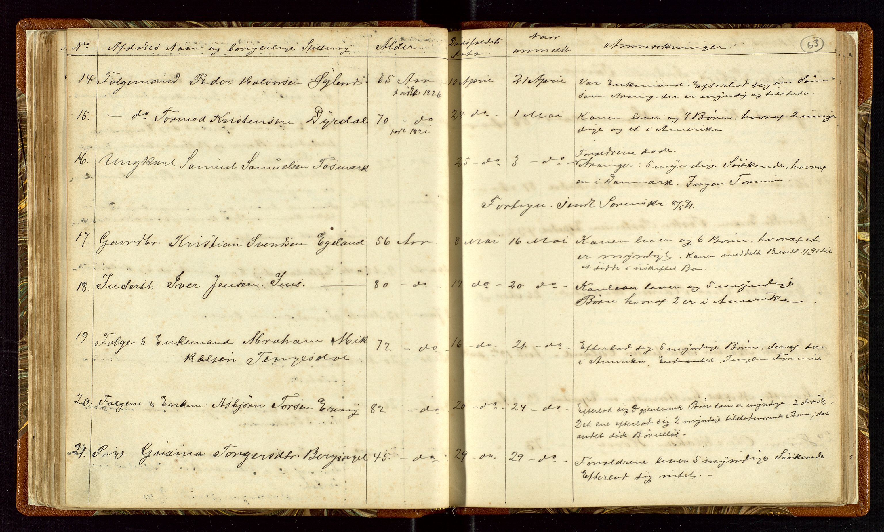 Høle og Forsand lensmannskontor, AV/SAST-A-100127/Gga/L0001: "Fortegnelse over Afdøde i Høle Thinglag fra 1ste Juli 1875 til ", 1875-1902, p. 63