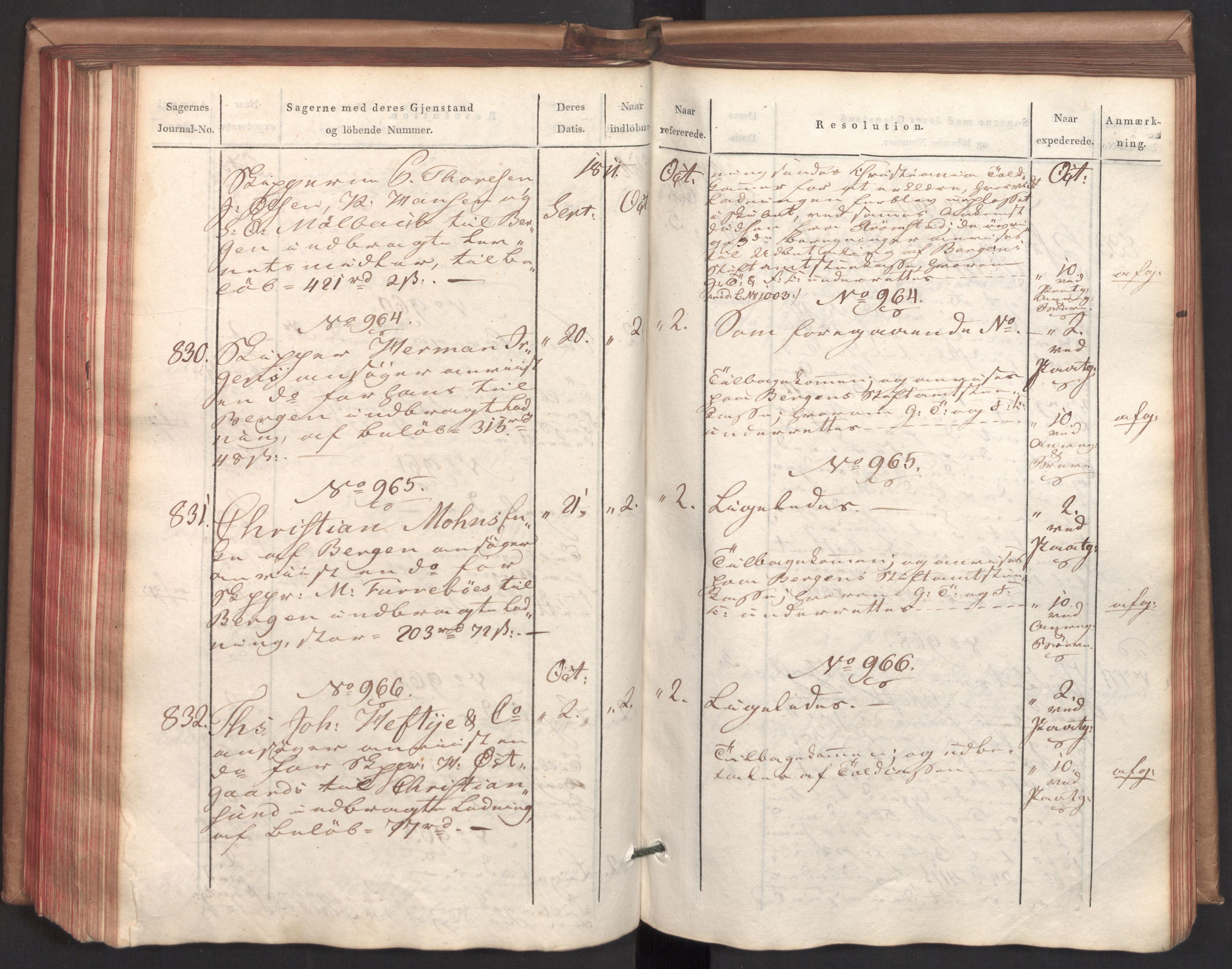 Stattholderembetet 1810-1814, 2. kontor (Kontor B), AV/RA-EA-5432/Ab/L0002: Referatprotokoll,  j.nr. 291-1001,  l.nr. 348-1179, 1811, p. 217