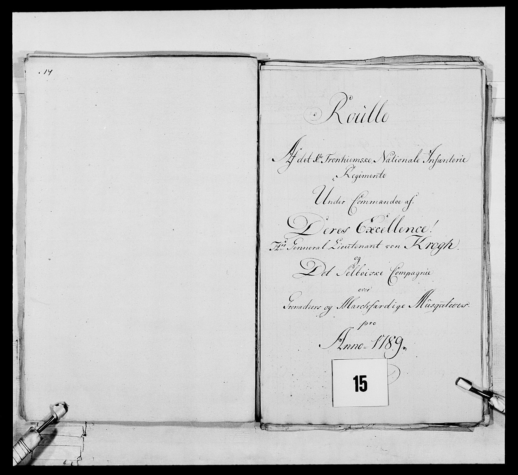 Generalitets- og kommissariatskollegiet, Det kongelige norske kommissariatskollegium, AV/RA-EA-5420/E/Eh/L0075a: 1. Trondheimske nasjonale infanteriregiment, 1789-1811, p. 74