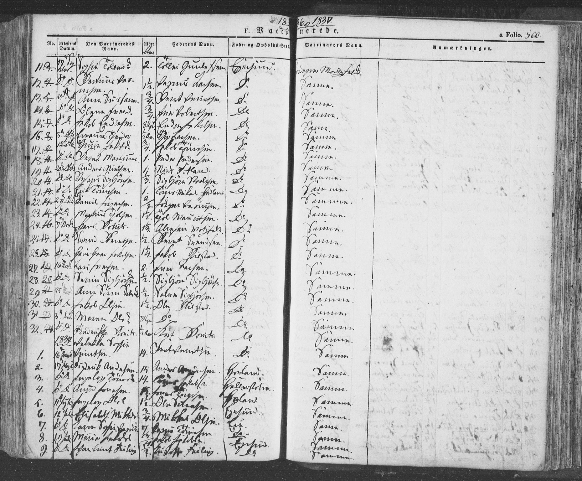 Eigersund sokneprestkontor, SAST/A-101807/S08/L0009: Parish register (official) no. A 9, 1827-1850, p. 560